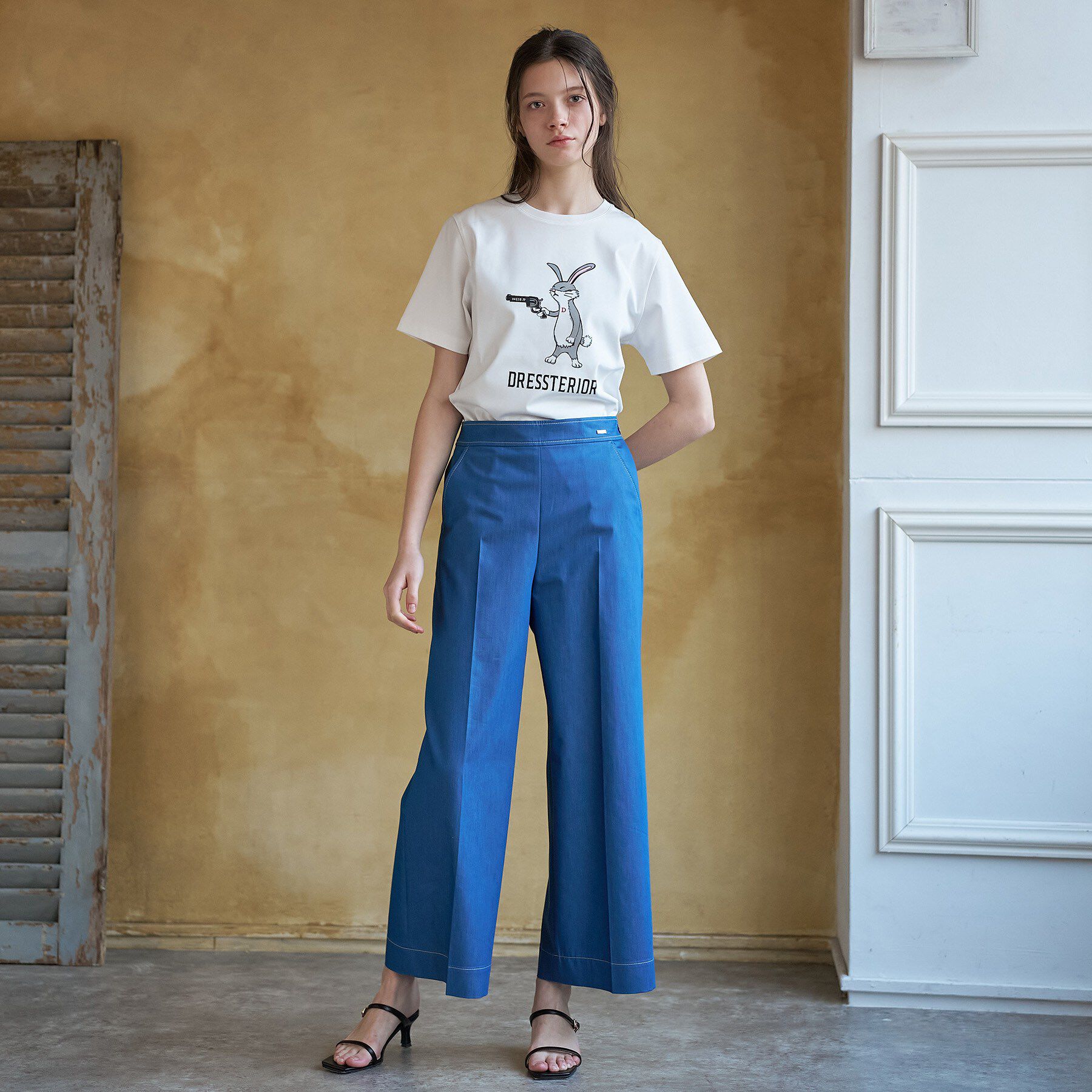 DRESSTERIOR「【接触冷感／抗菌防臭／消臭】アイスクリアコットン ピストルラビットT」|Tシャツ・カットソー|