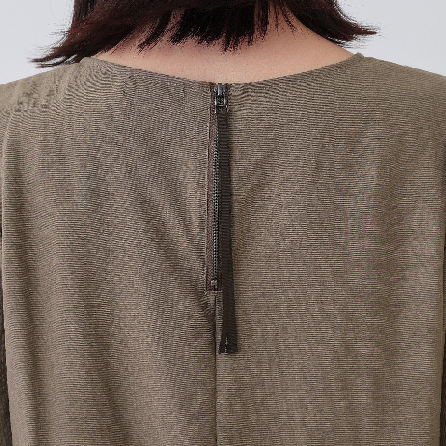 INDIVI「【洗える／5分袖／UVケア／SETUP可能】モモンガスリーブブラウス」|シャツ・ブラウス|