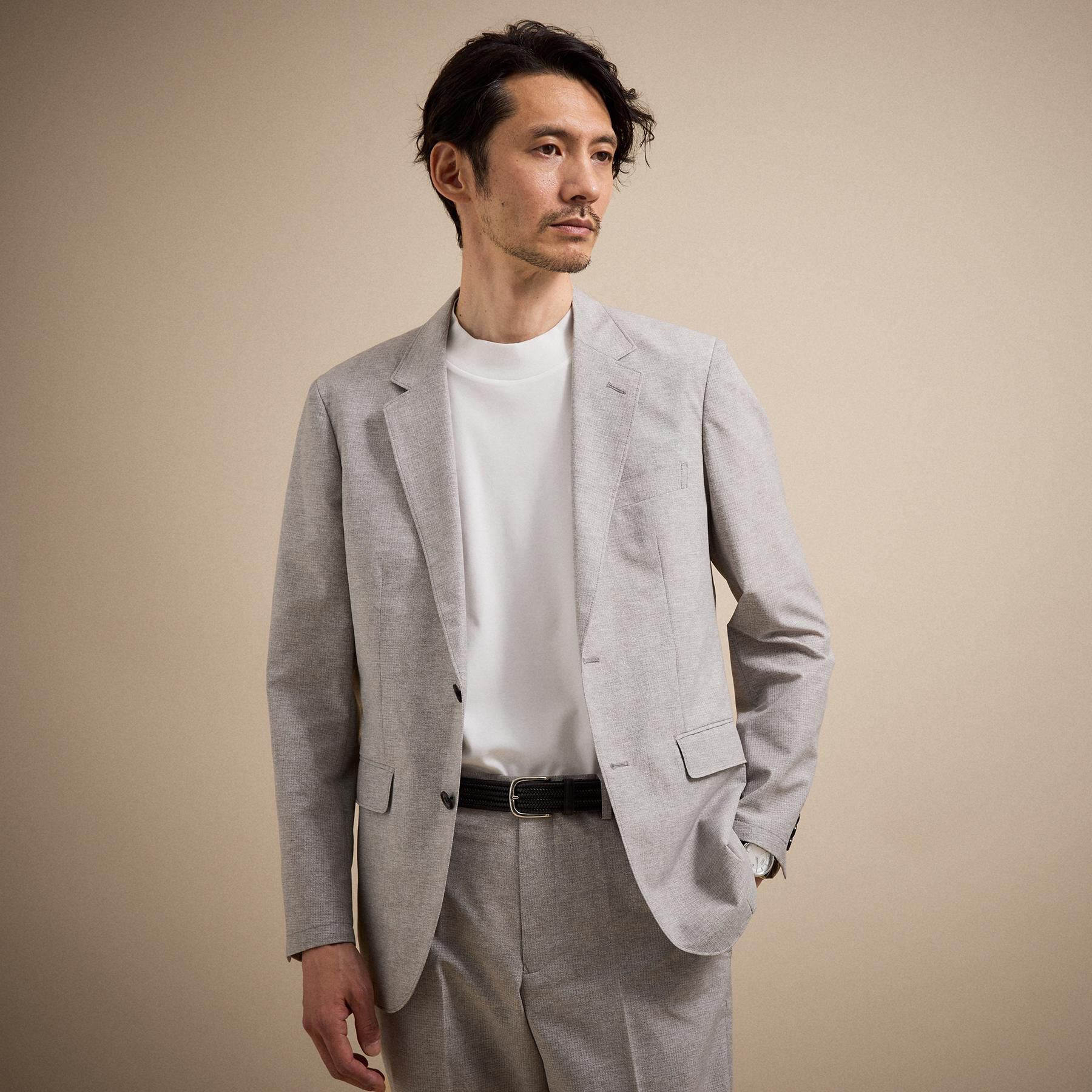 TAKEO KIKUCHI「【抗菌防臭】COOL DOTS（R）ドビープリント ジャケット」|テーラードジャケット|