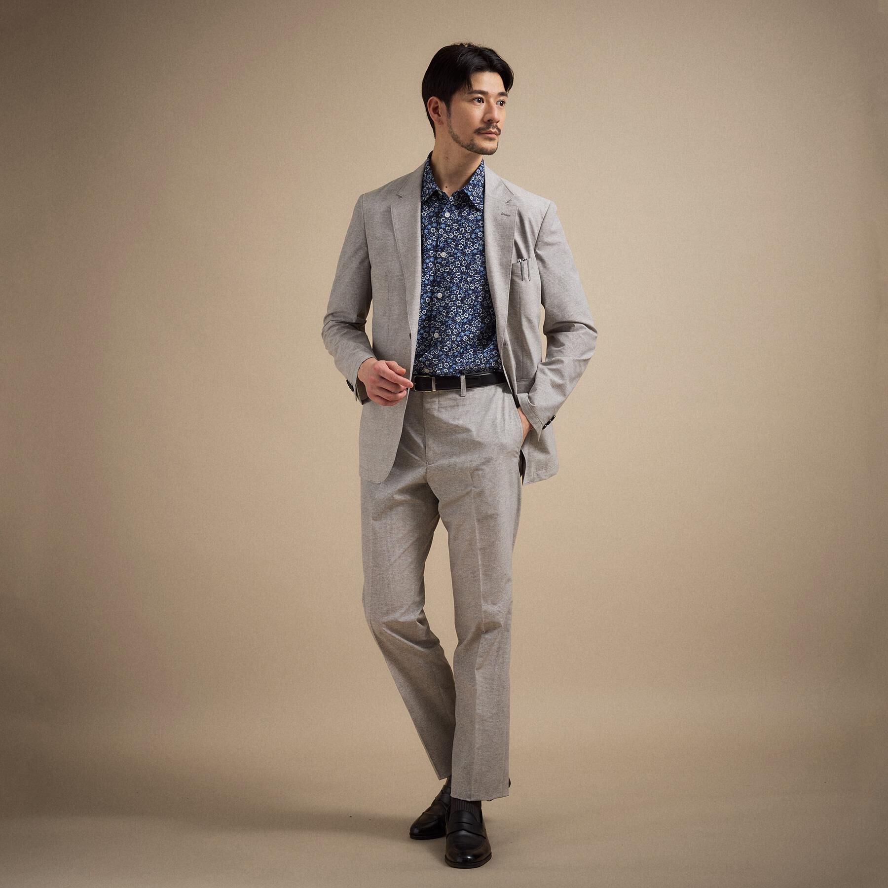 TAKEO KIKUCHI「【抗菌防臭】COOL DOTS（R）ドビープリント ジャケット」|テーラードジャケット|