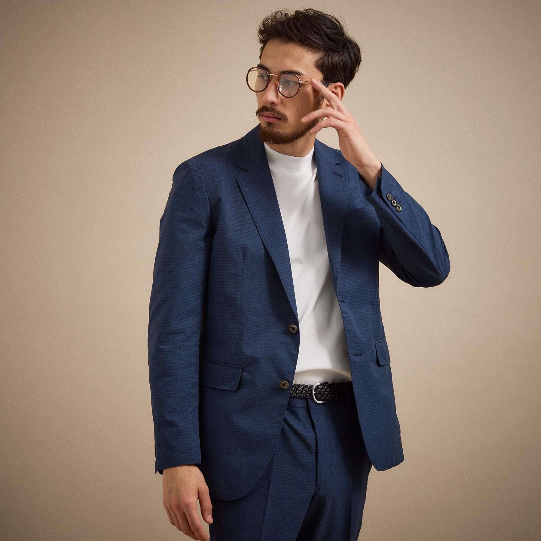 TAKEO KIKUCHI「【抗菌防臭】COOL DOTS（R）ドビープリント ジャケット」|テーラードジャケット|ネイビー(093)