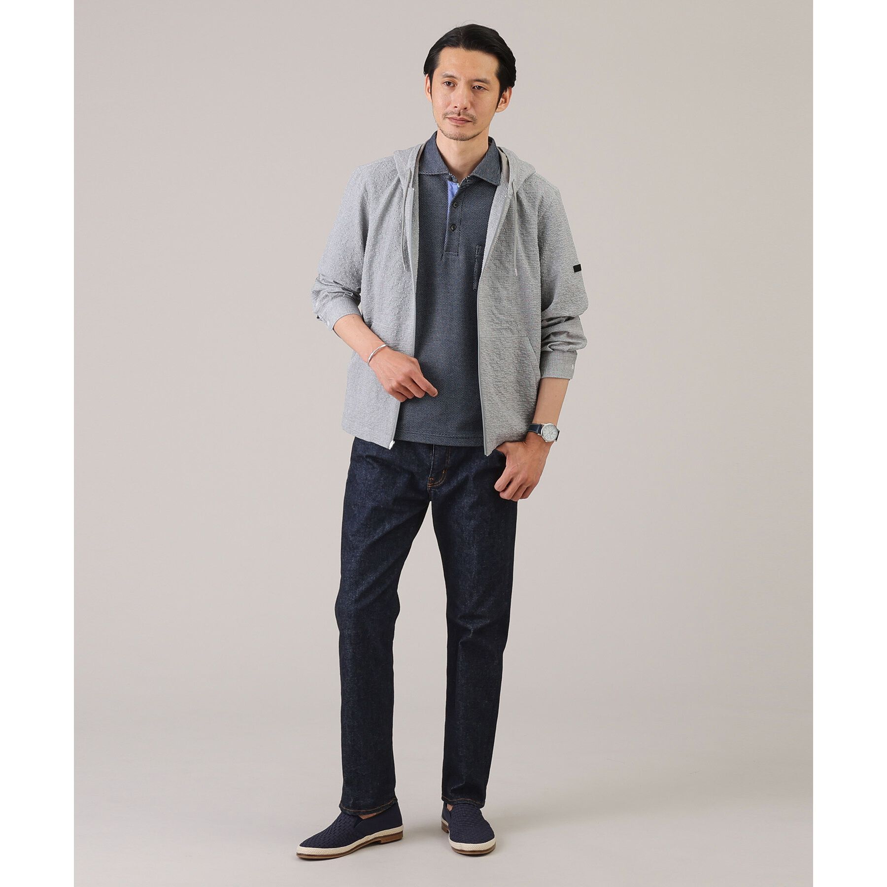 TAKEO KIKUCHI「【抗菌防臭／9色5サイズ展開】ハニカムメランジ ポロシャツ」|ポロシャツ|