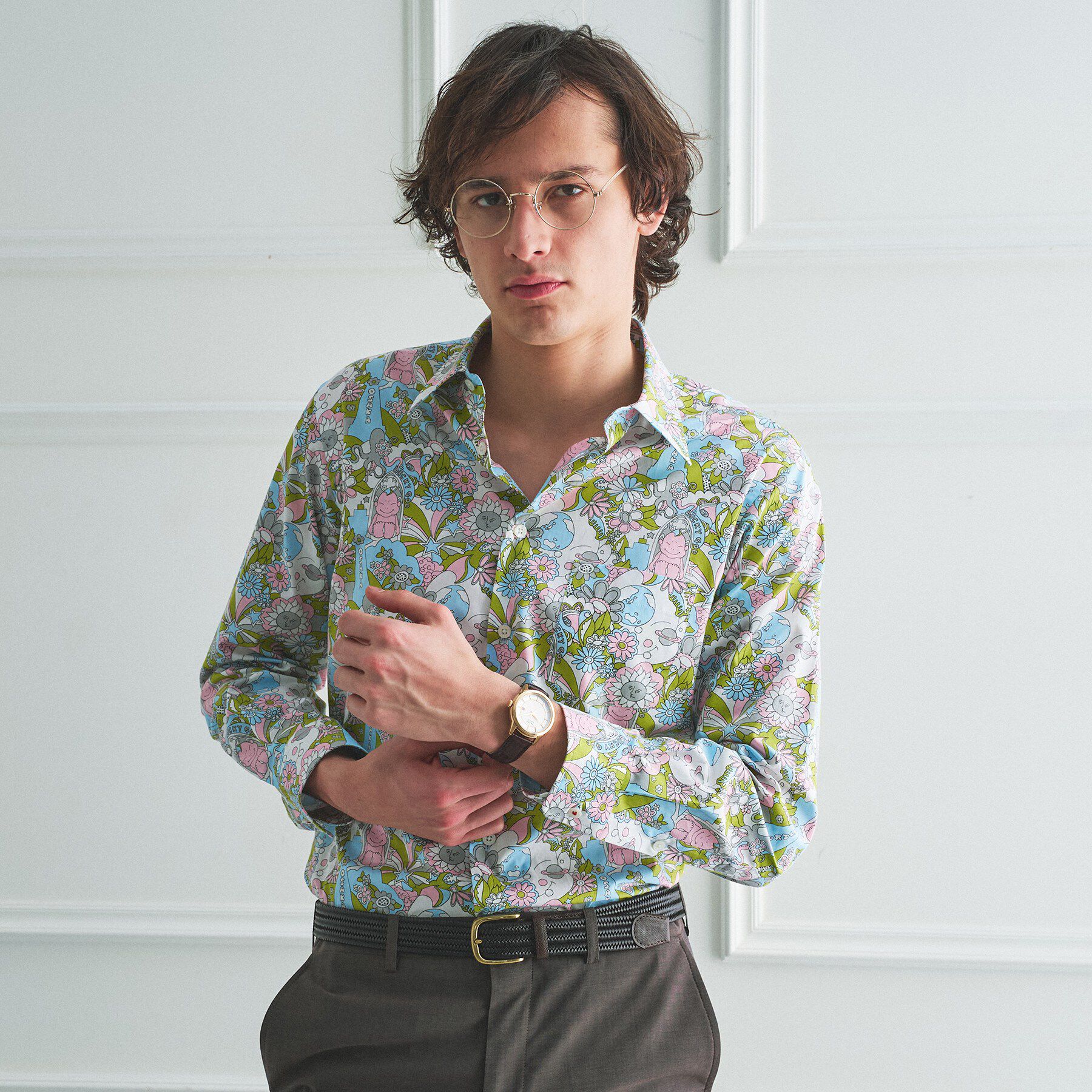 TAKEO KIKUCHI「【BOWLER HAT LABEL】ビリケンプリント 長袖シャツ」|シャツ・ブラウス|