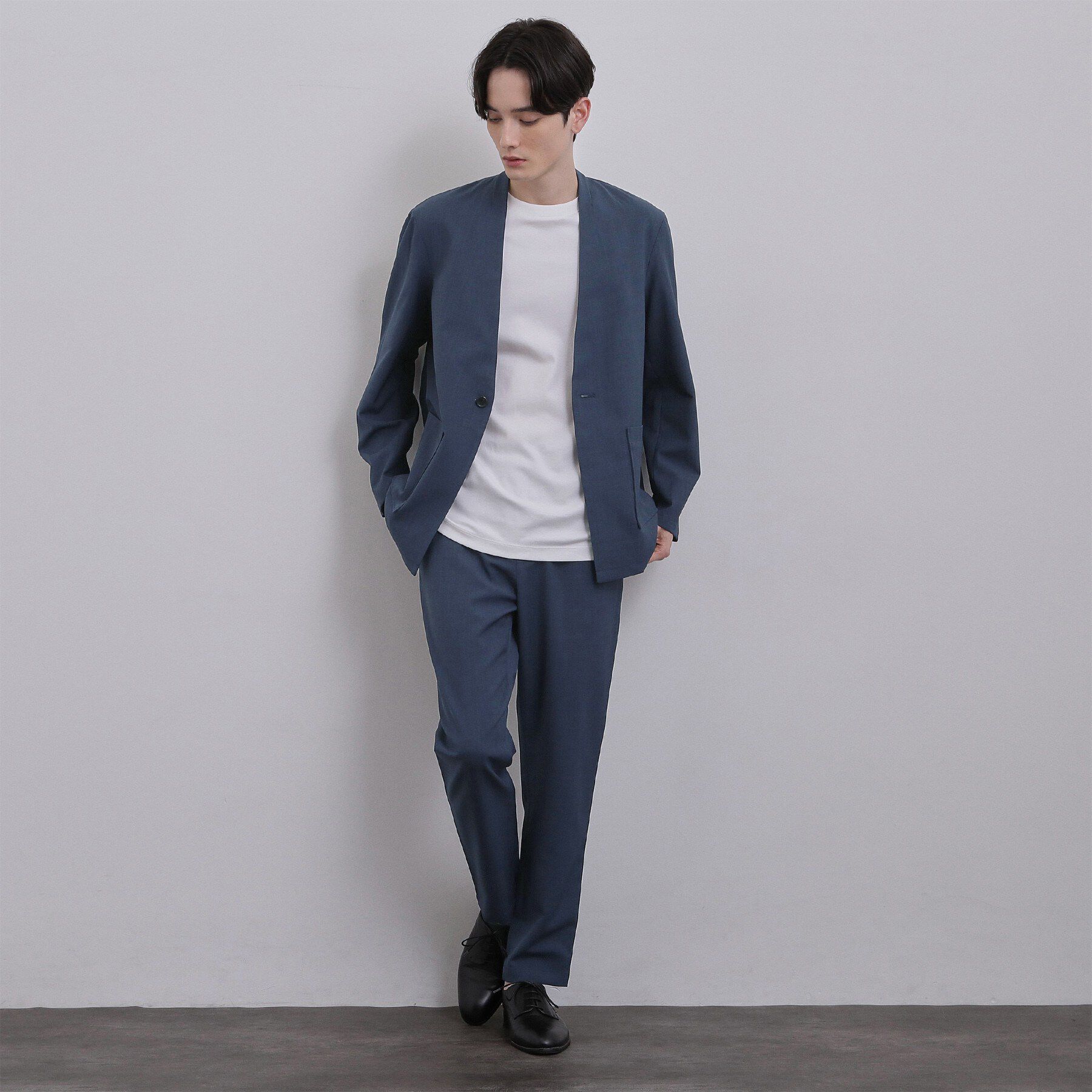 tk.TAKEO KIKUCHI「【セットアップ対応可】カルゼノーカラージャケット」|ノーカラージャケット|