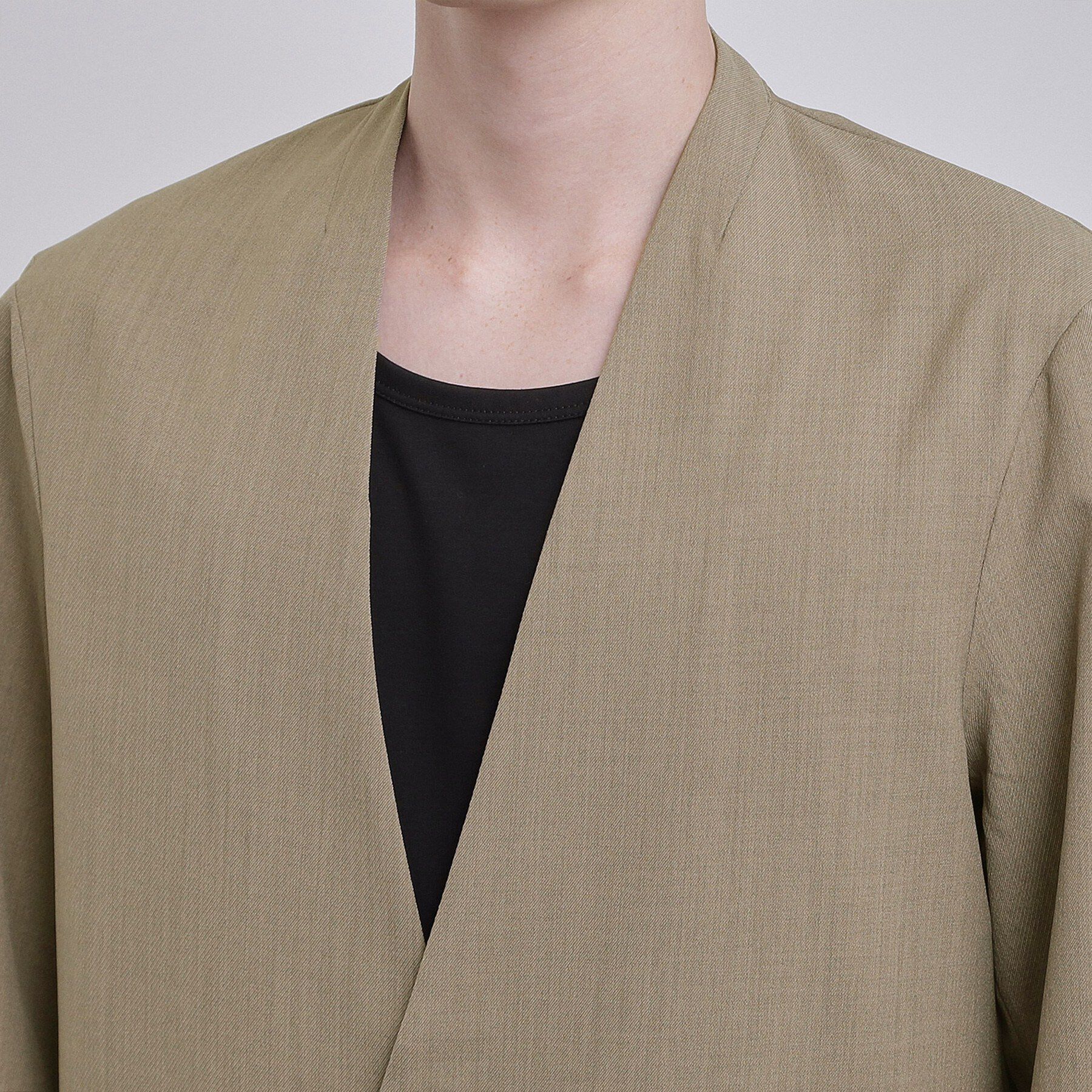 tk.TAKEO KIKUCHI「【セットアップ対応可】カルゼノーカラージャケット」|ノーカラージャケット|