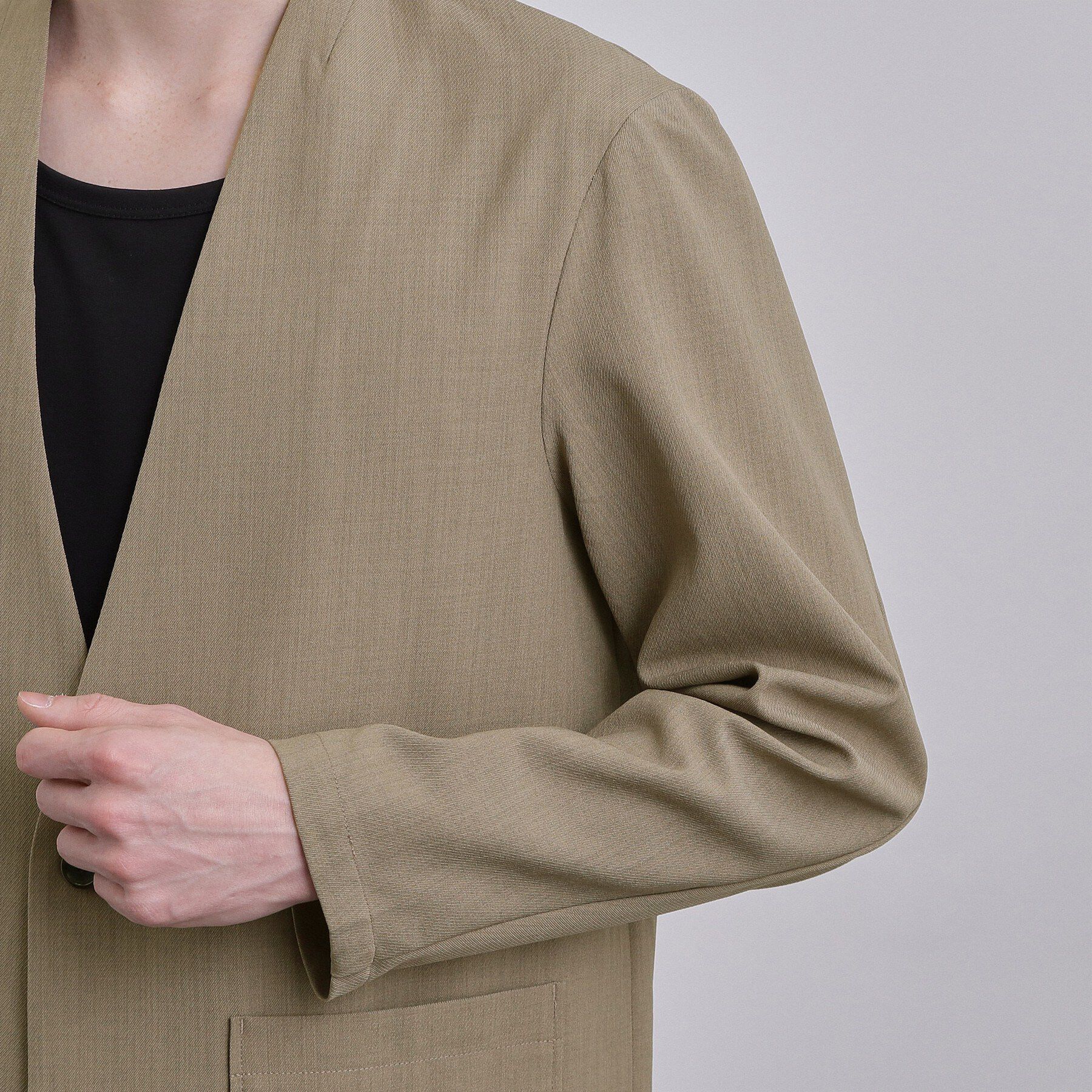 tk.TAKEO KIKUCHI「【セットアップ対応可】カルゼノーカラージャケット」|ノーカラージャケット|