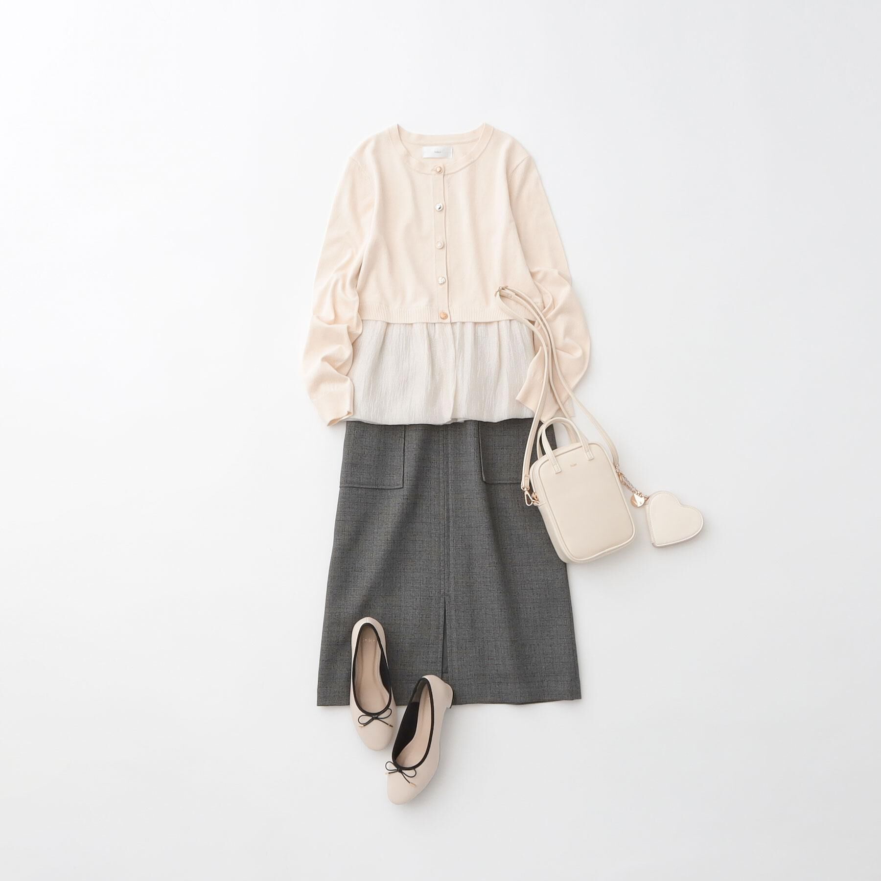 index「ペプラムレイヤード多釦カーディガン【洗濯機OK】」|カーディガン|