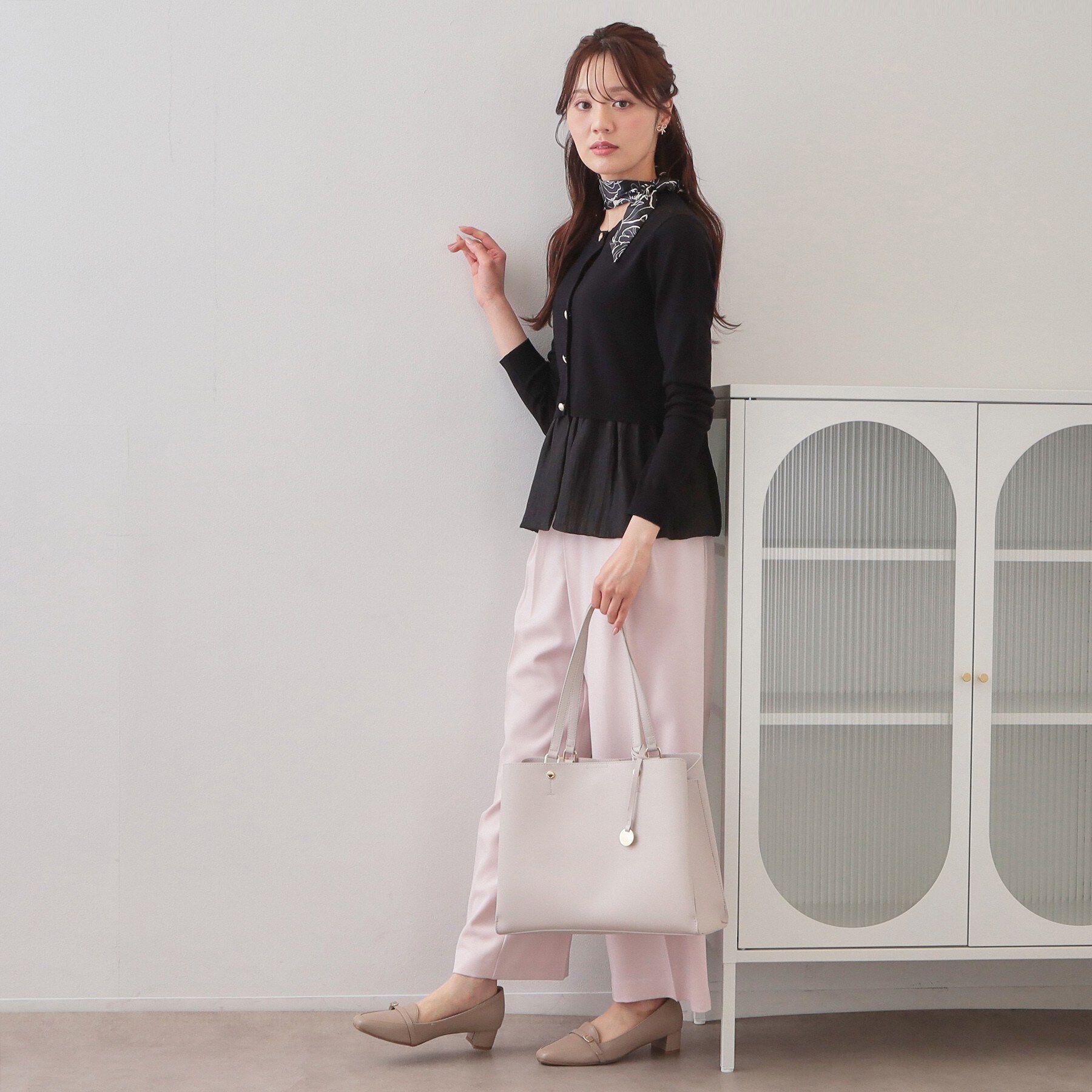 index「ペプラムレイヤード多釦カーディガン【洗濯機OK】」|カーディガン|