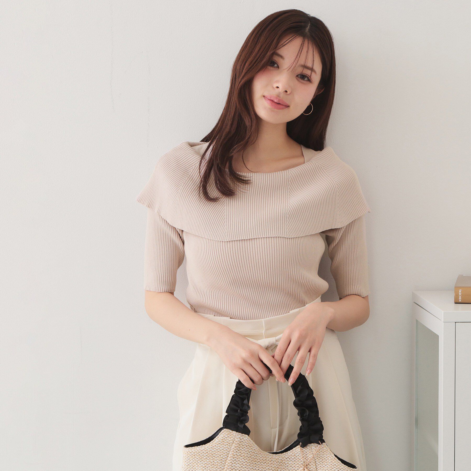 index「マルチボーダーオフショルニット【洗濯機OK】」|ニット・セーター|