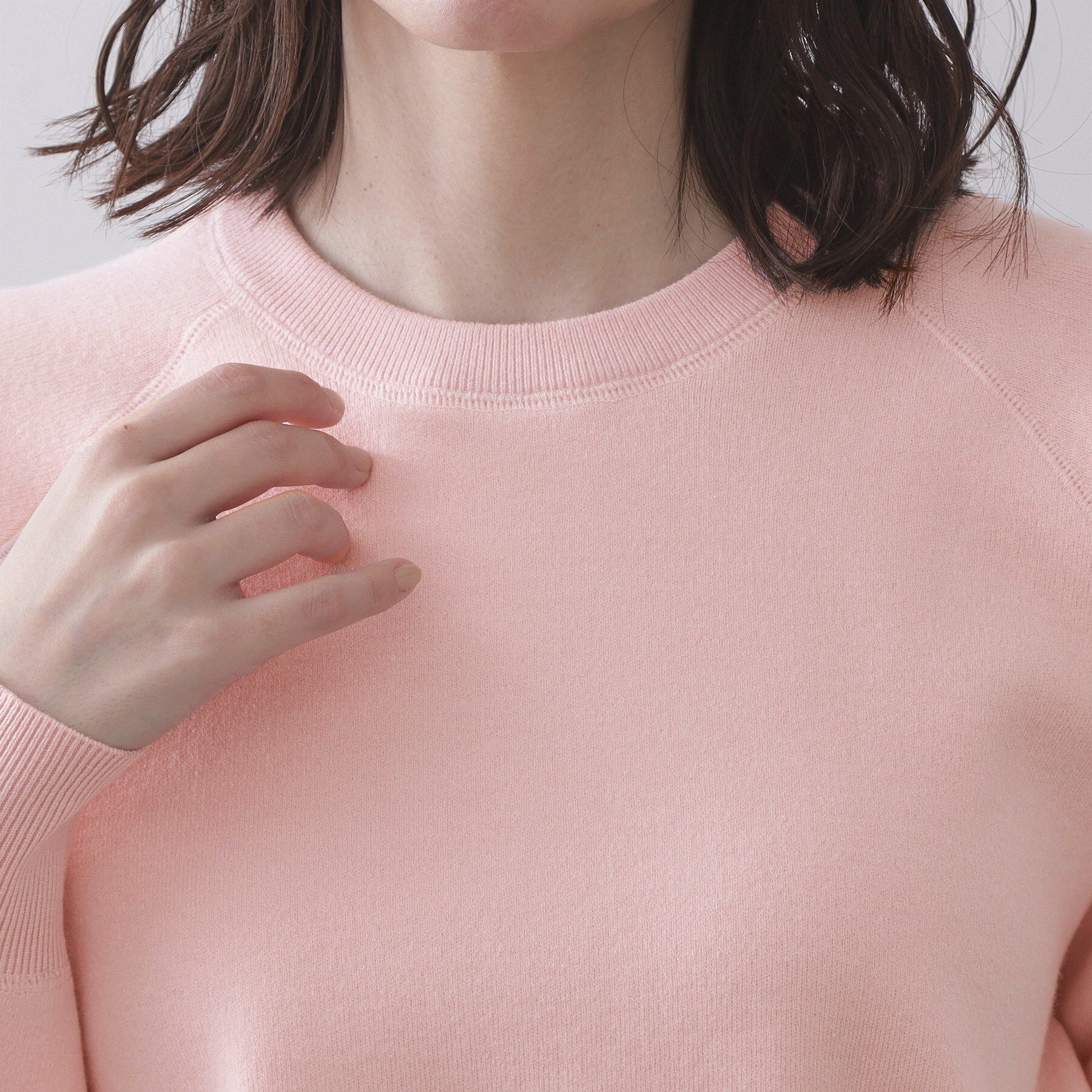 OPAQUE.CLIP「スウェットライクニット【洗濯機OK】」|ニット・セーター|