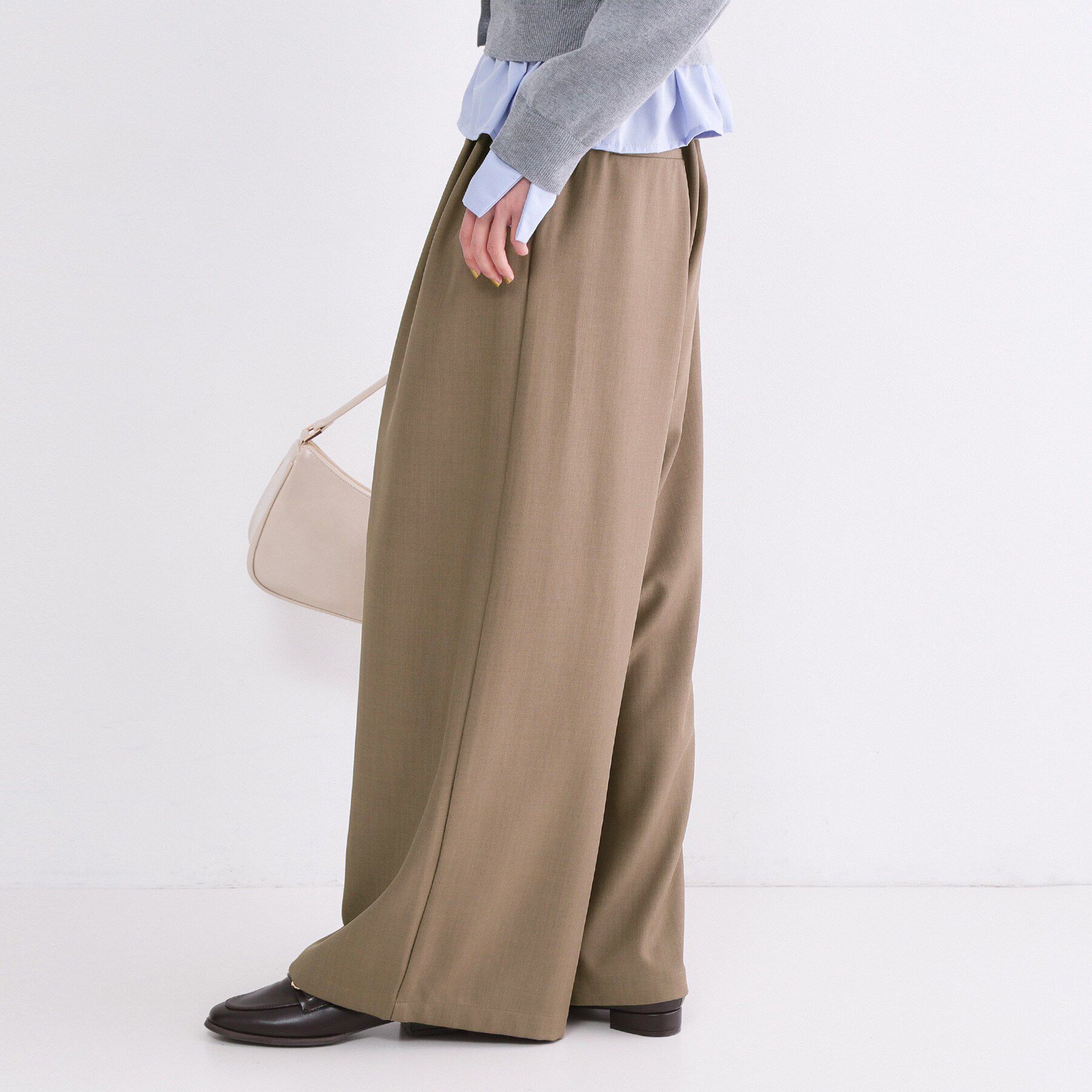 OPAQUE.CLIP「美脚ストレッチ イージータックワイドパンツ【洗濯機OK】」|その他|