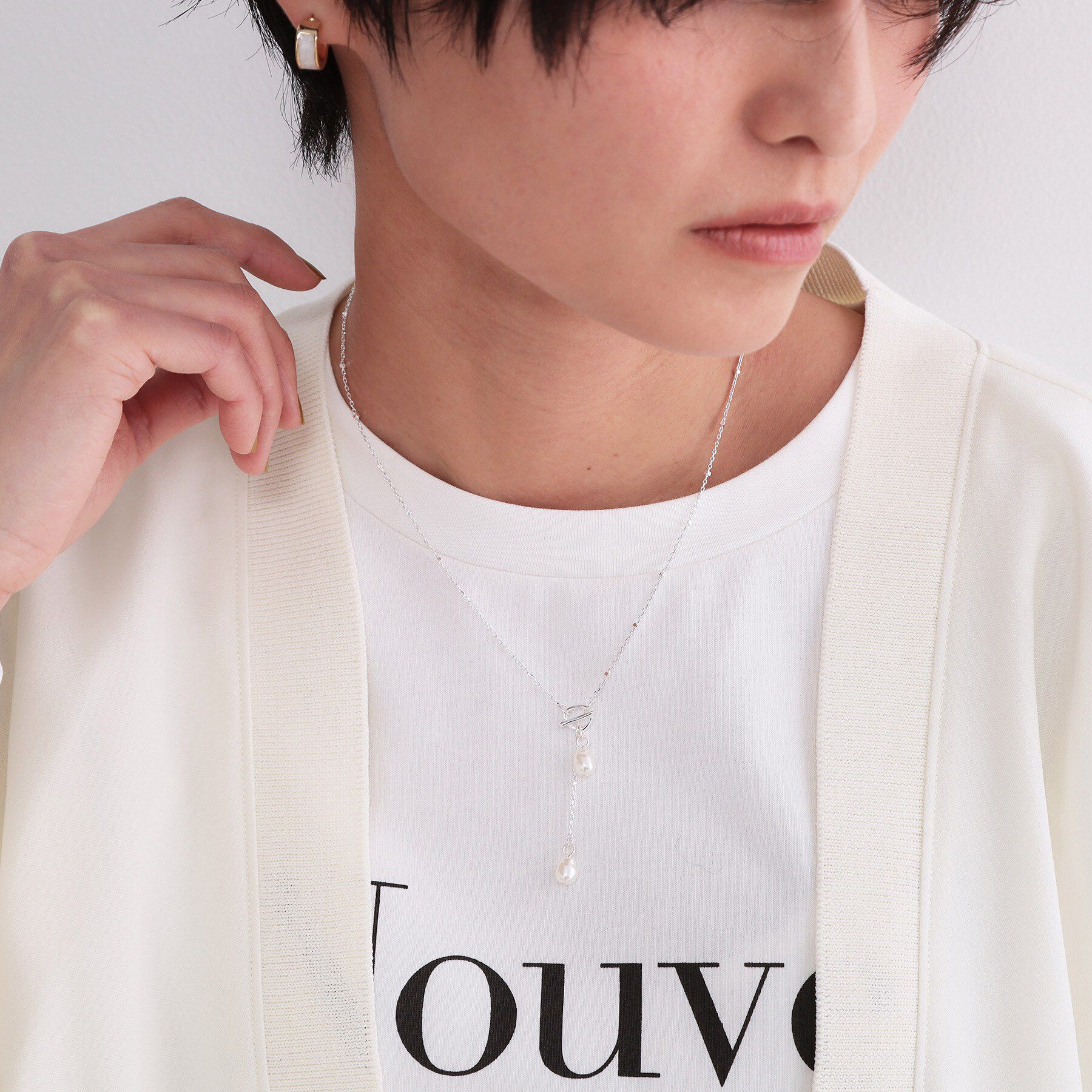 OPAQUE.CLIP「パール調デザインカラー トライアルネックレス」|ネックレス|