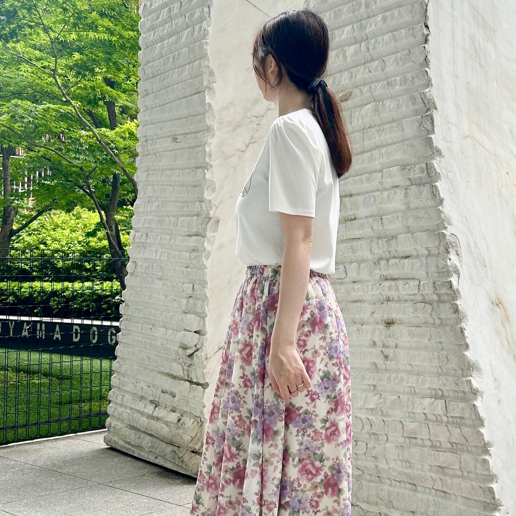 Couture broach「【接触冷感・UV機能あり・マシンウォッシャブル】60シルケット パフュームエンブロTシャツ」|Tシャツ・カットソー|