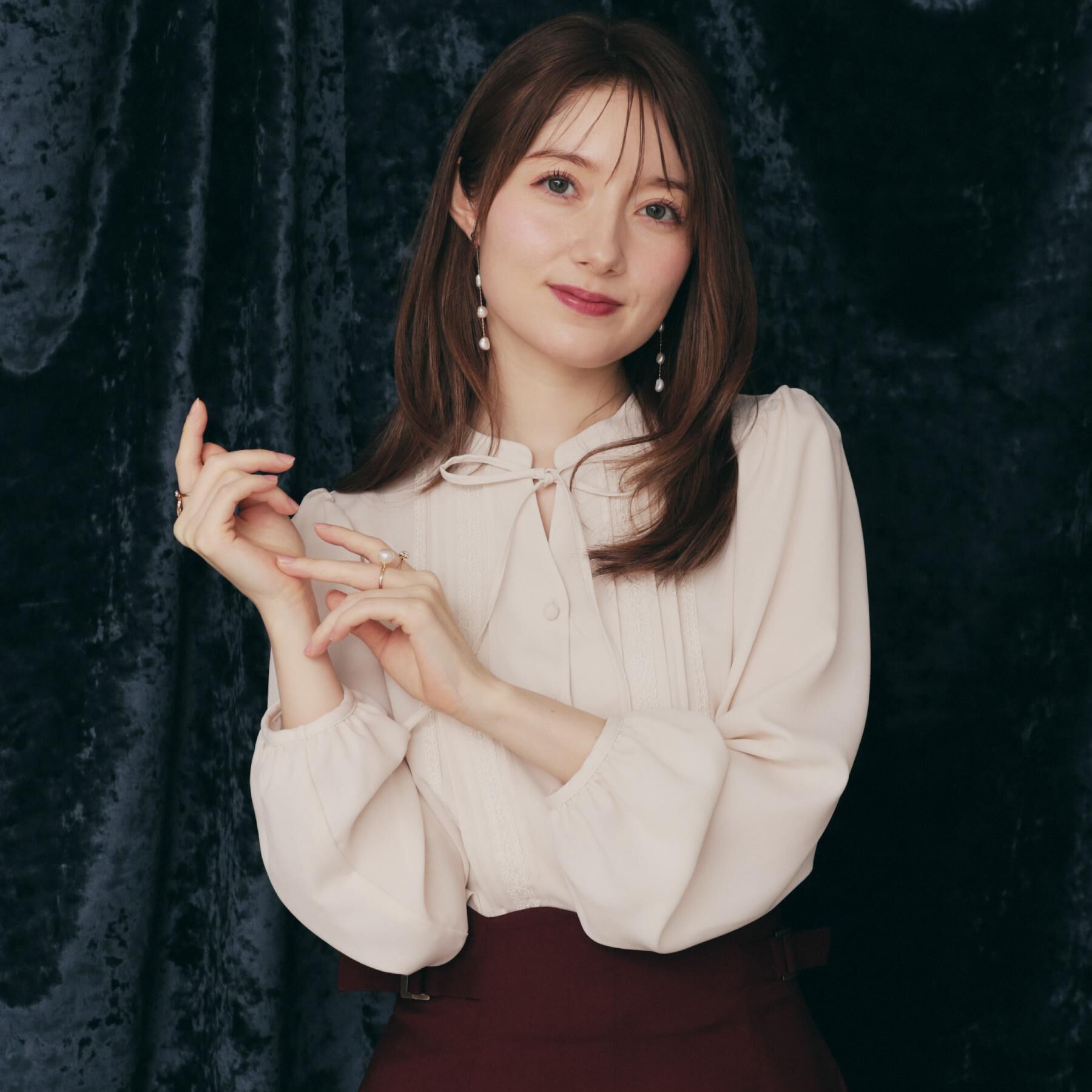 Couture broach「【大人可愛い・通勤】ピンタックレースブラウス」|シャツ・ブラウス|