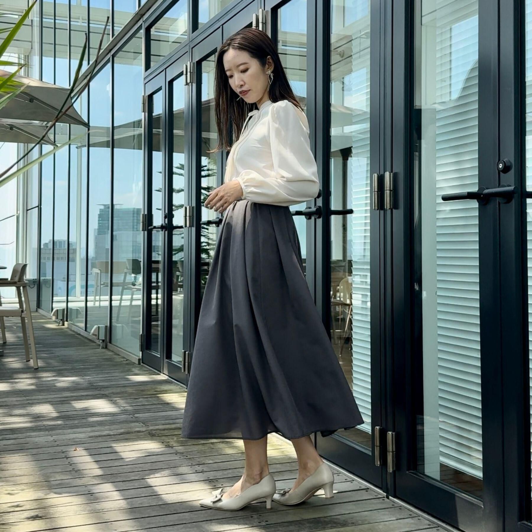 Couture broach「【大人可愛い・通勤】ピンタックレースブラウス」|シャツ・ブラウス|