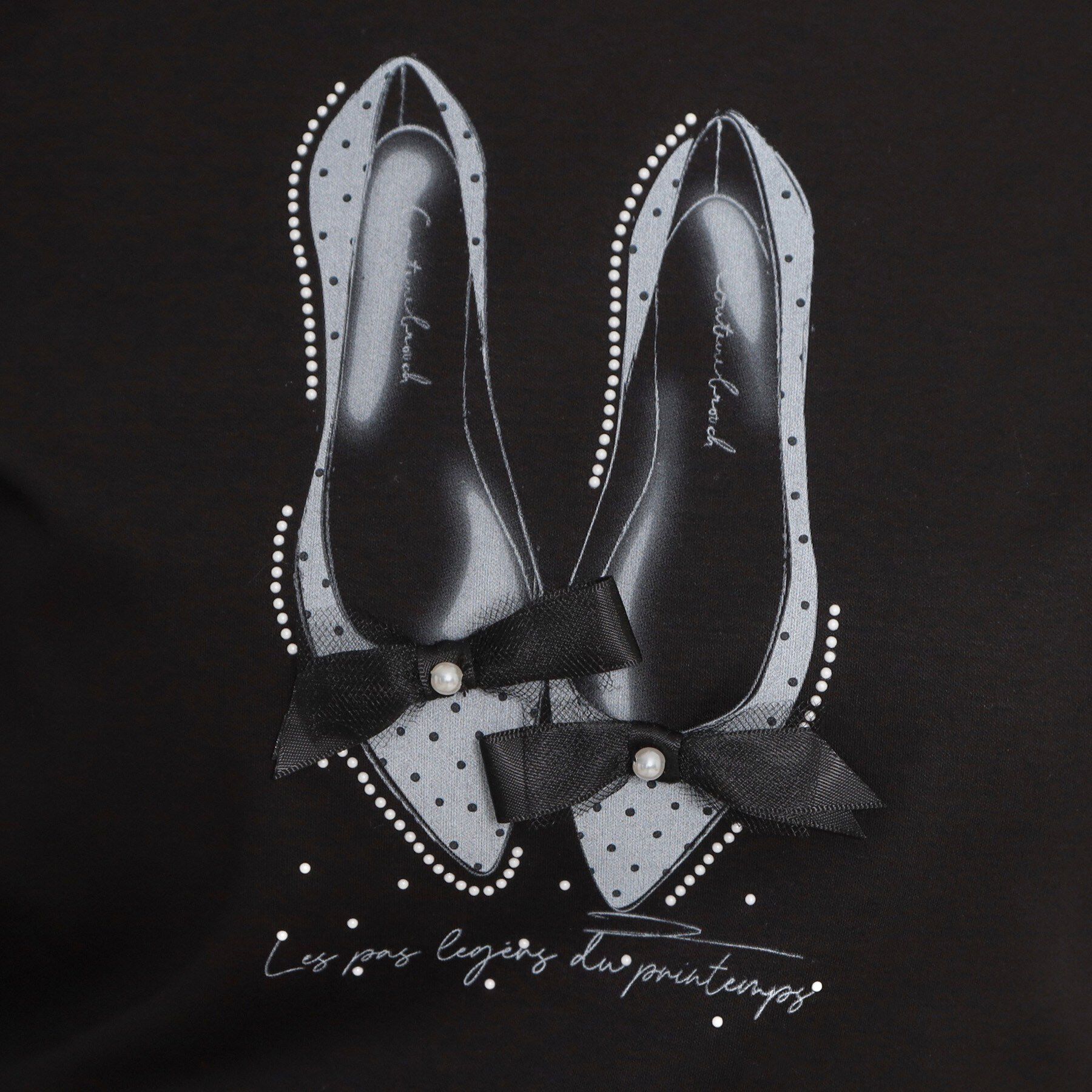 Couture broach「【綿100％・洗える】パリジェンヌ プリントTシャツ」|Tシャツ・カットソー|