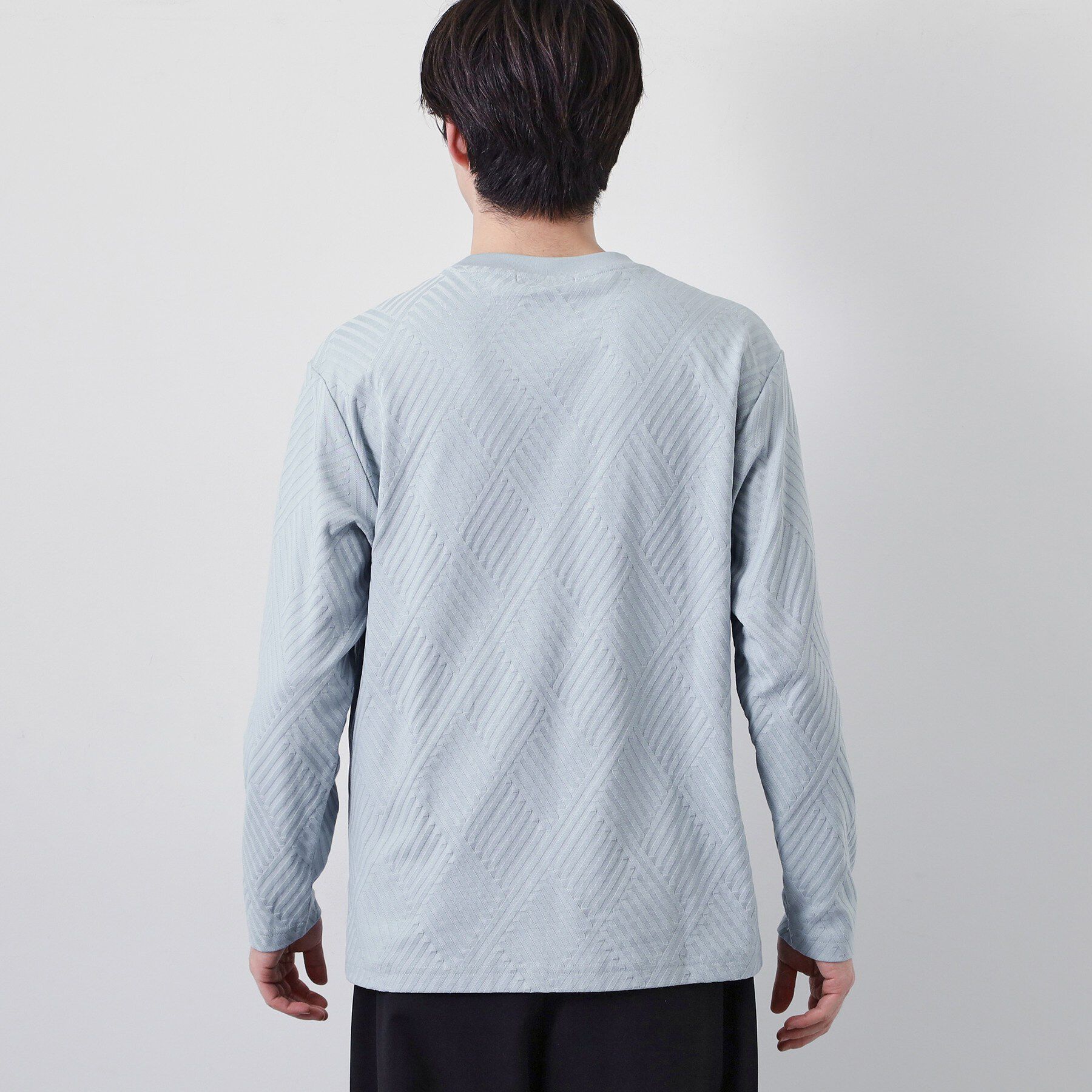 THE SHOP TK「【長く愛せる、定番ロンT】リンクスジャカード長袖Tシャツ」|Tシャツ・カットソー|