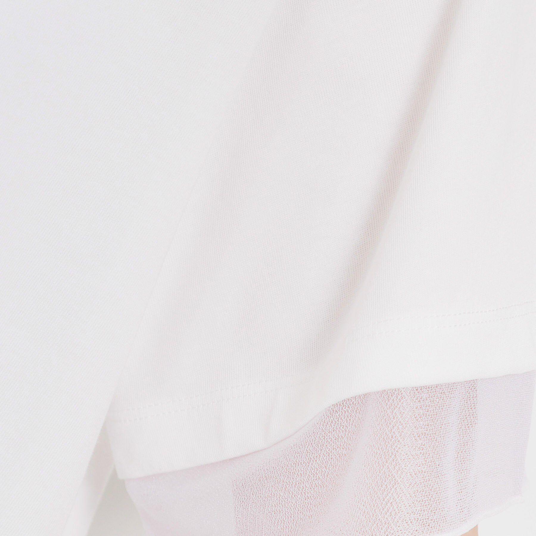 THE SHOP TK「【M-XL/ひんやり／吸水速乾／UV】上品な透け感 袖口シアーTシャツ」|Tシャツ・カットソー|