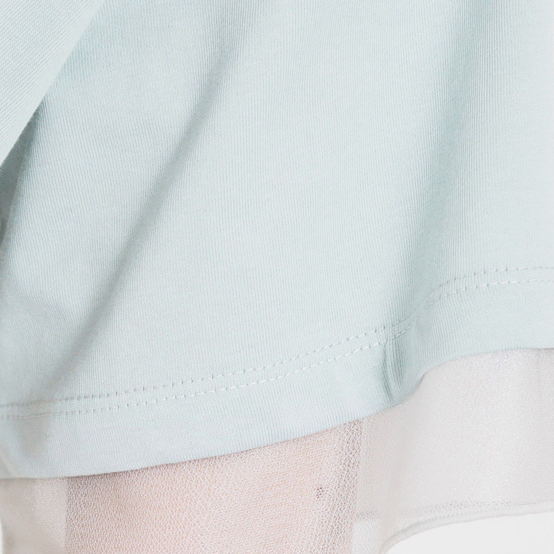 THE SHOP TK「【M-XL/ひんやり／吸水速乾／UV】上品な透け感 袖口シアーTシャツ」|Tシャツ・カットソー|