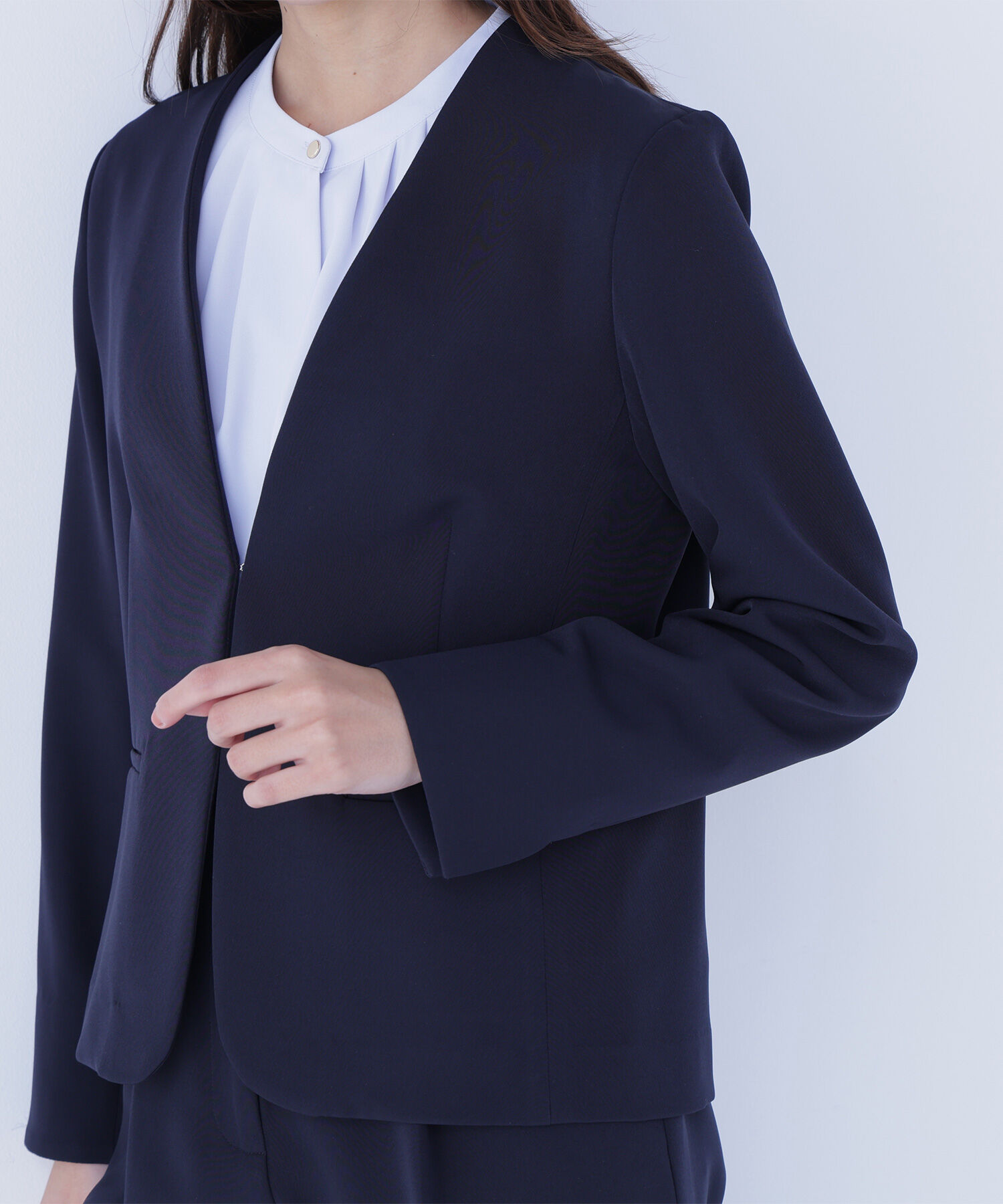  「ダブルクロスストレッチ SETUP ノーカラージャケット」|その他|