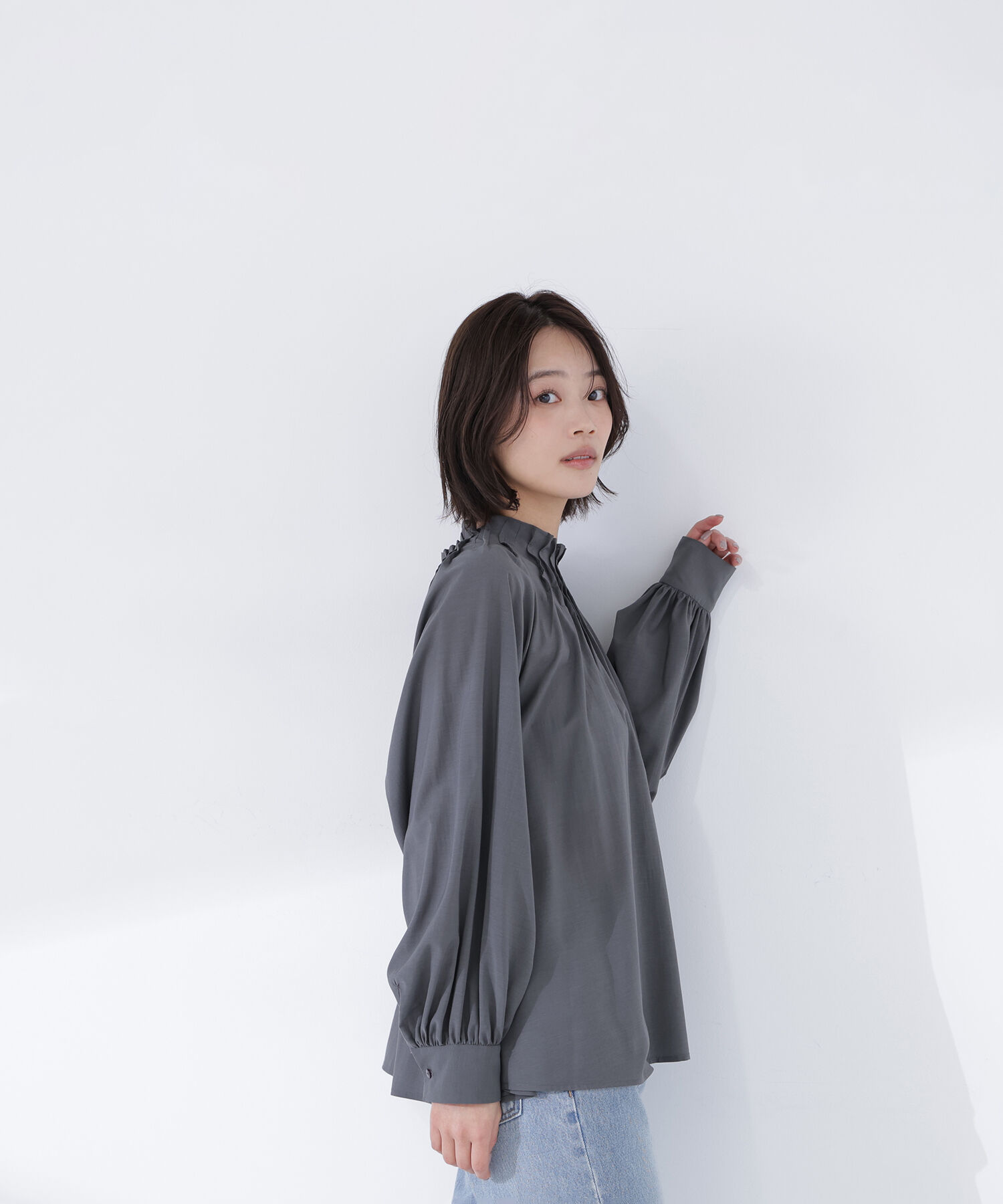  「タックネックブラウス」|シャツ・ブラウス|