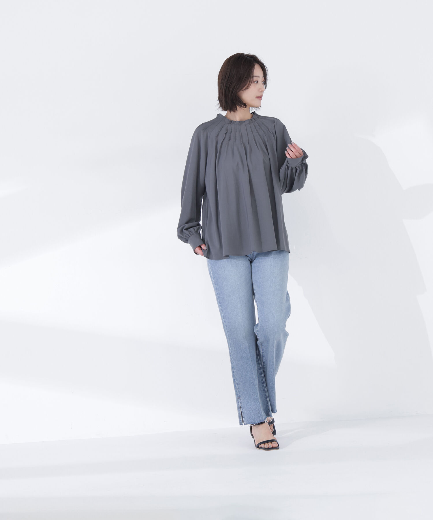  「タックネックブラウス」|シャツ・ブラウス|