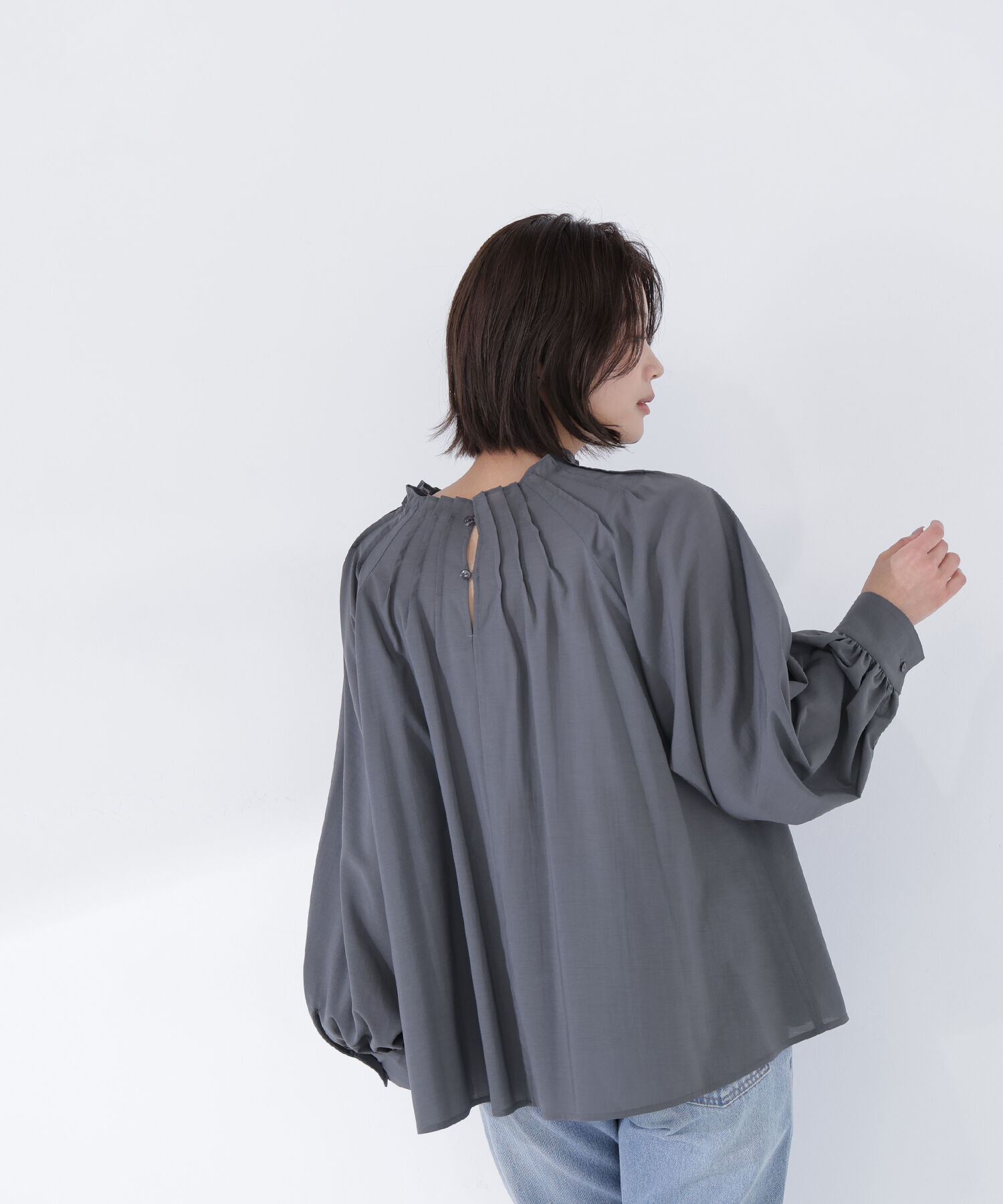  「タックネックブラウス」|シャツ・ブラウス|