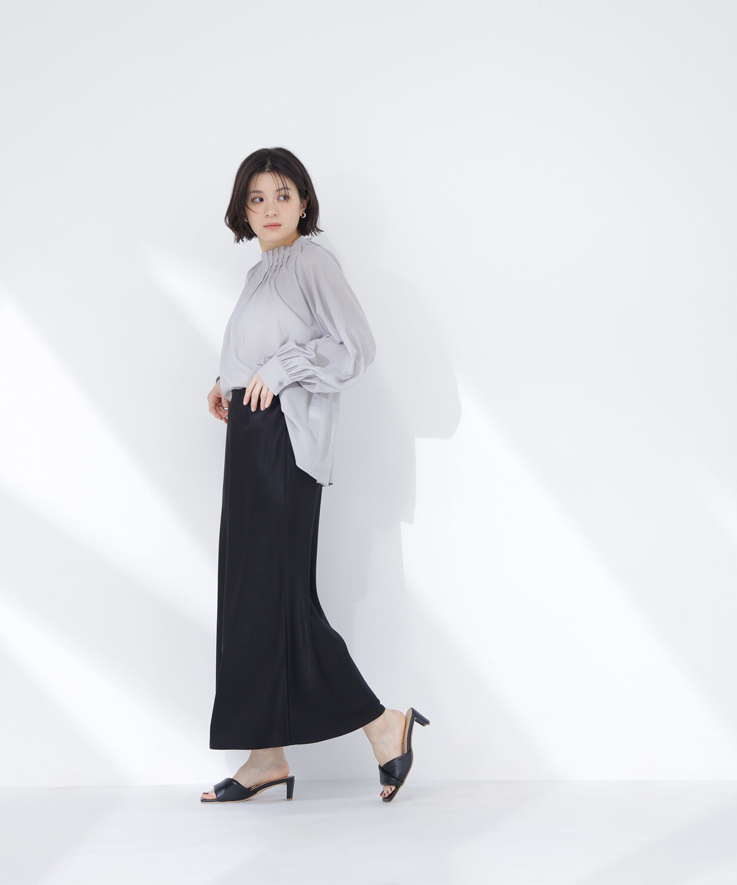  「タックネックブラウス」|シャツ・ブラウス|