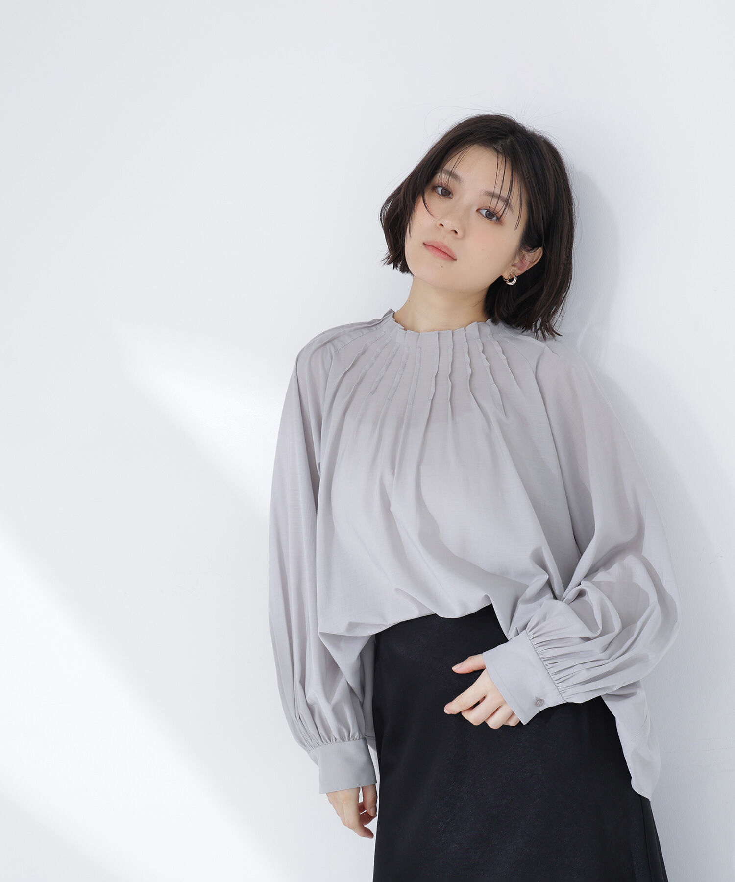  「タックネックブラウス」|シャツ・ブラウス|