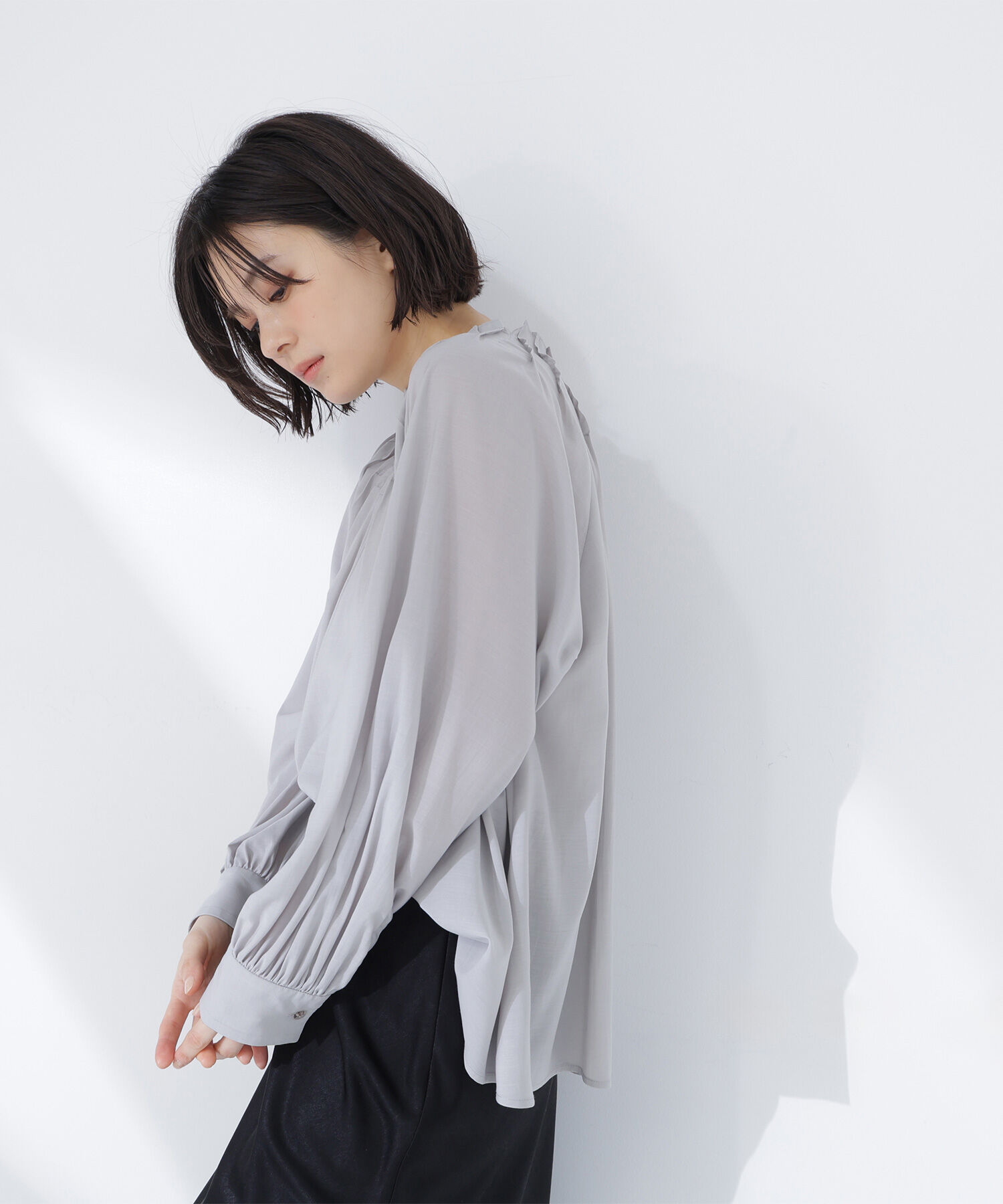  「タックネックブラウス」|シャツ・ブラウス|