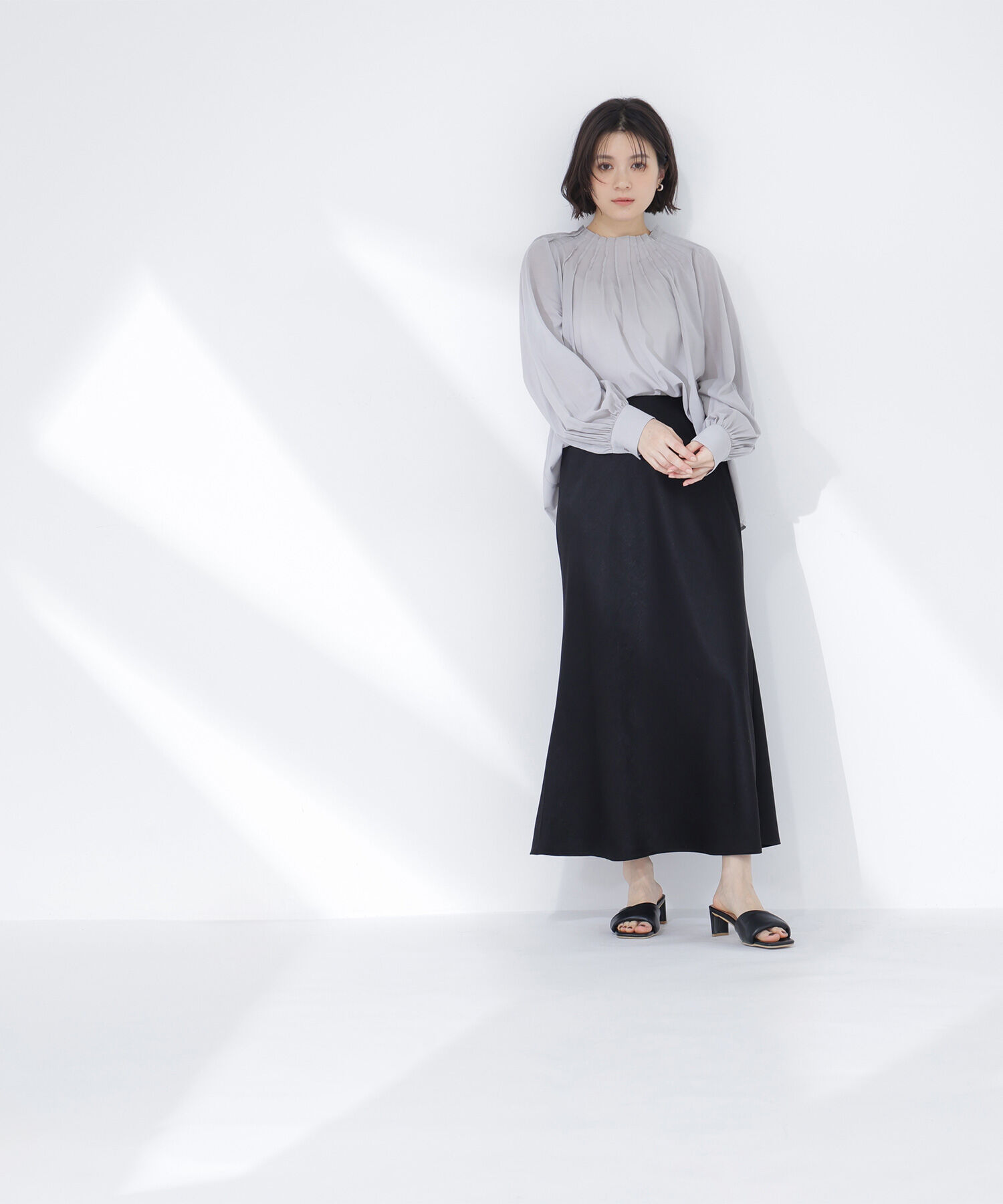  「タックネックブラウス」|シャツ・ブラウス|