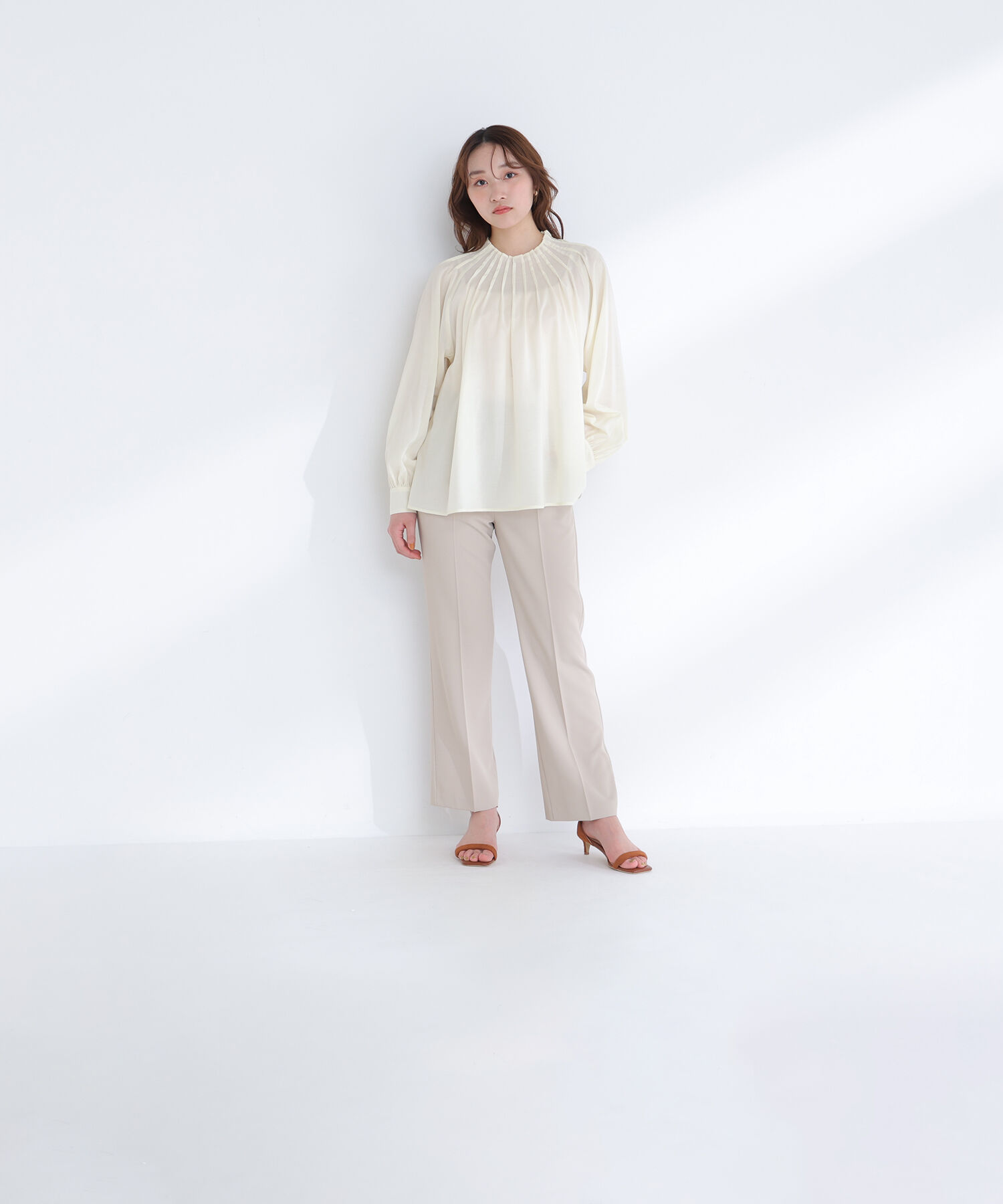  「タックネックブラウス」|シャツ・ブラウス|