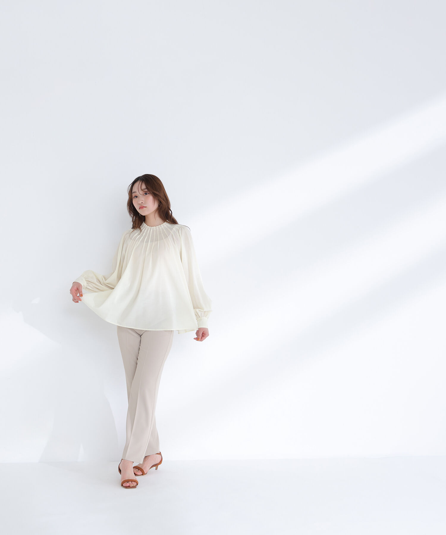  「タックネックブラウス」|シャツ・ブラウス|