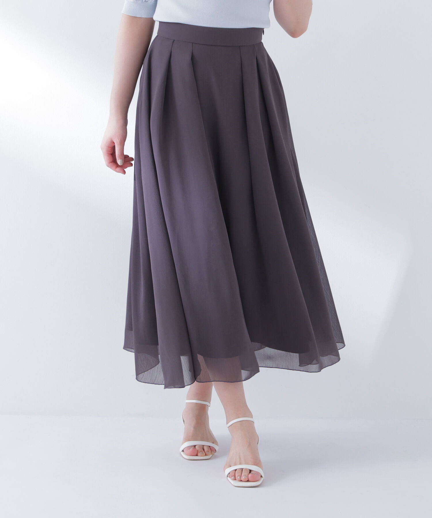  「楊柳シアーフレアスカート」|スカート|