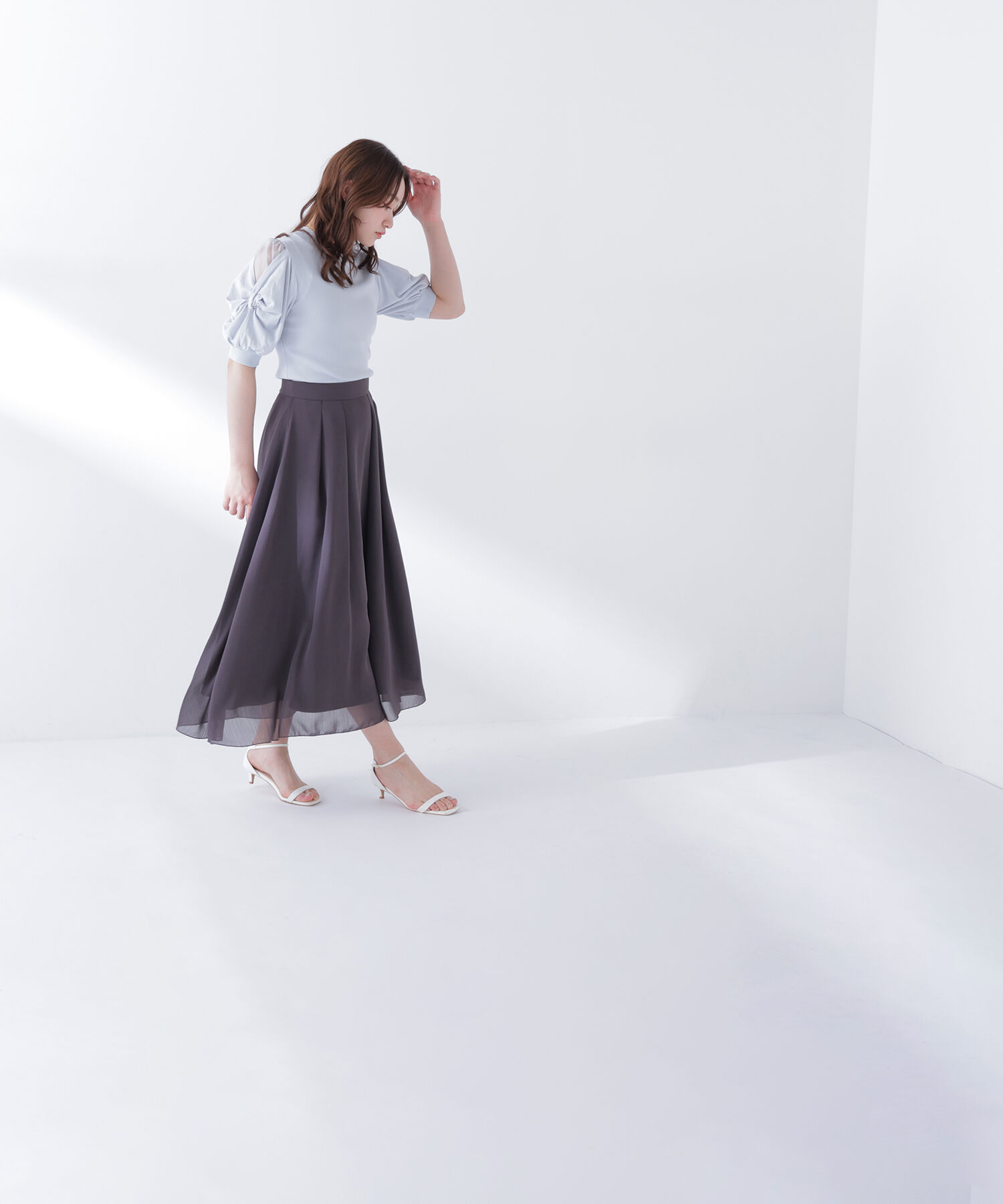  「楊柳シアーフレアスカート」|スカート|