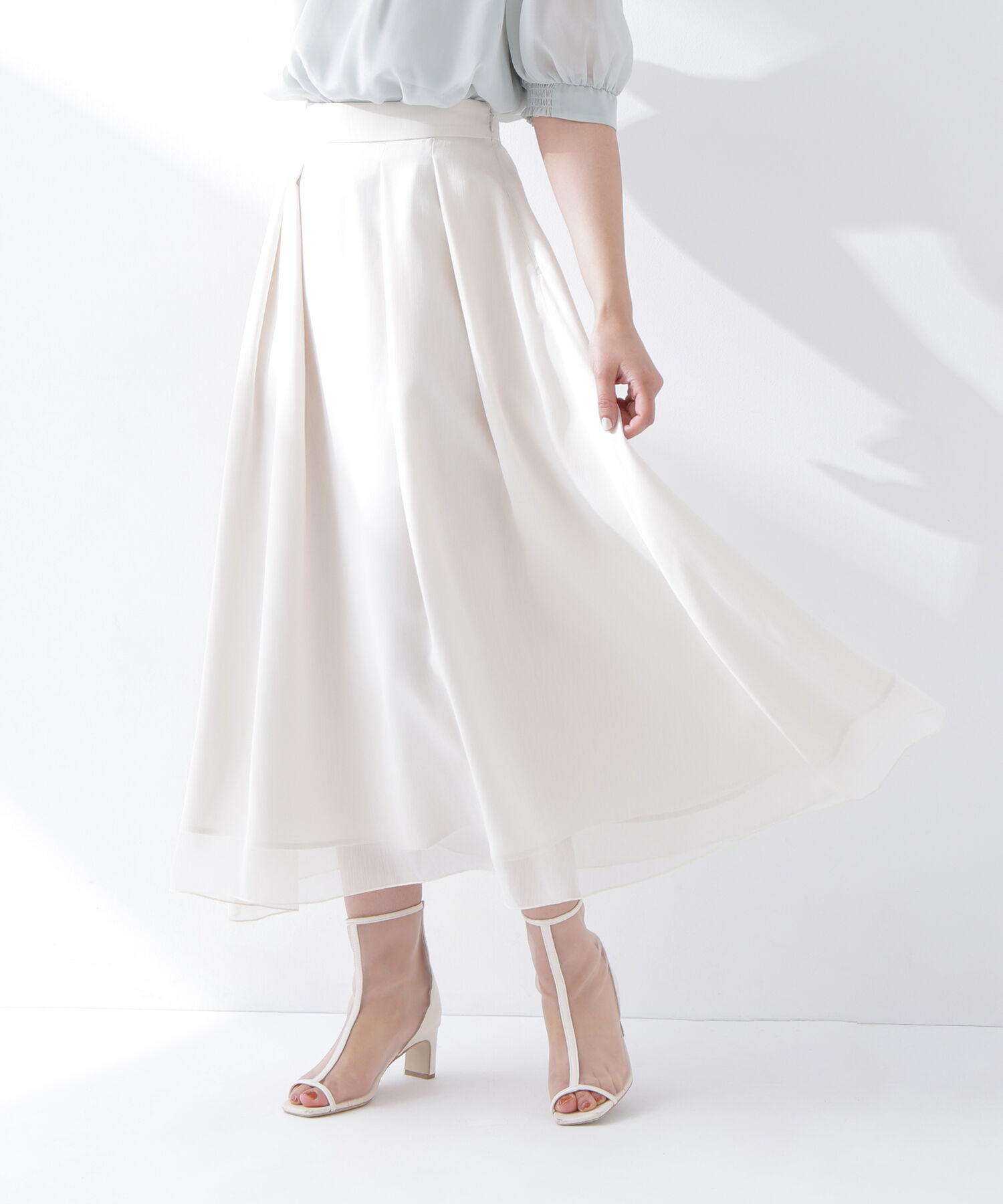  「楊柳シアーフレアスカート」|スカート|