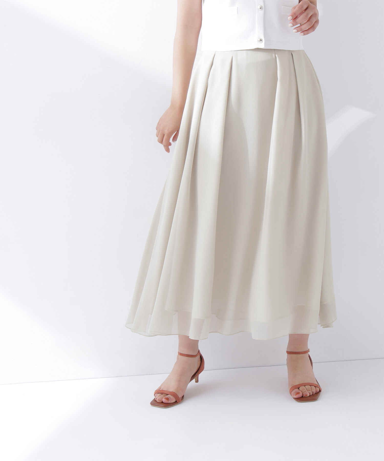  「楊柳シアーフレアスカート」|スカート|