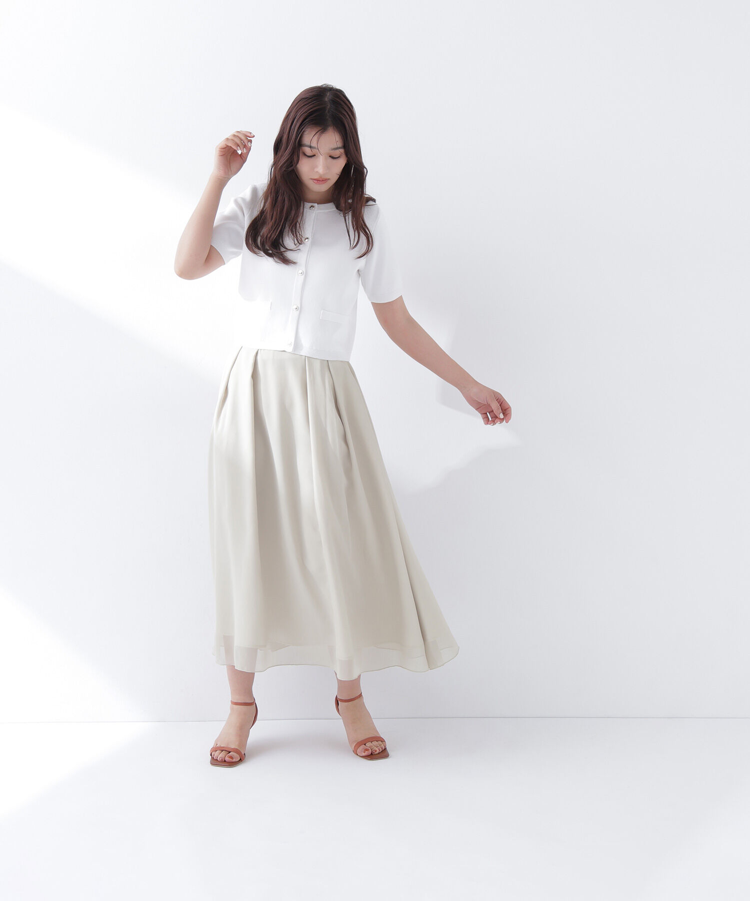  「楊柳シアーフレアスカート」|スカート|