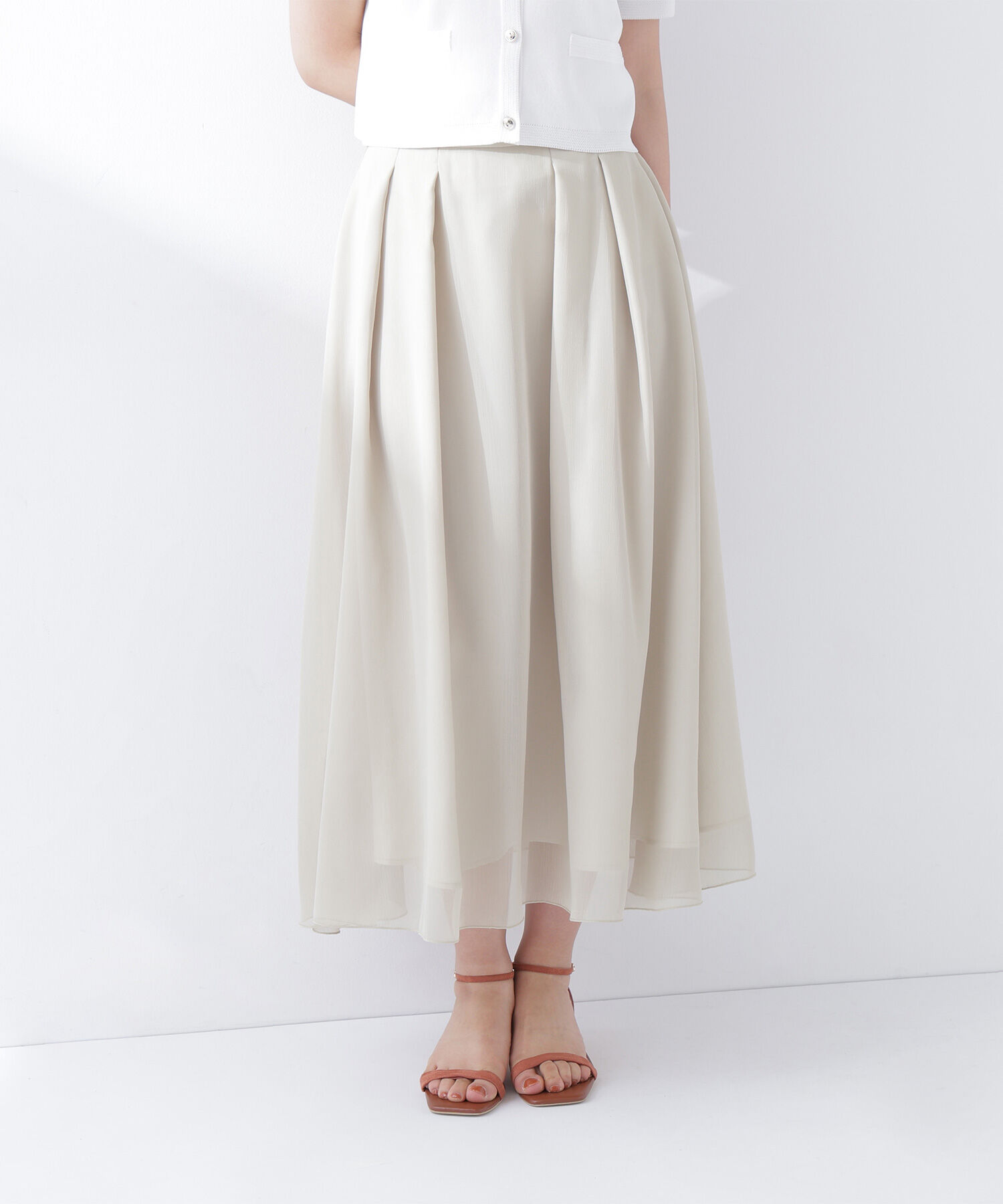  「楊柳シアーフレアスカート」|スカート|