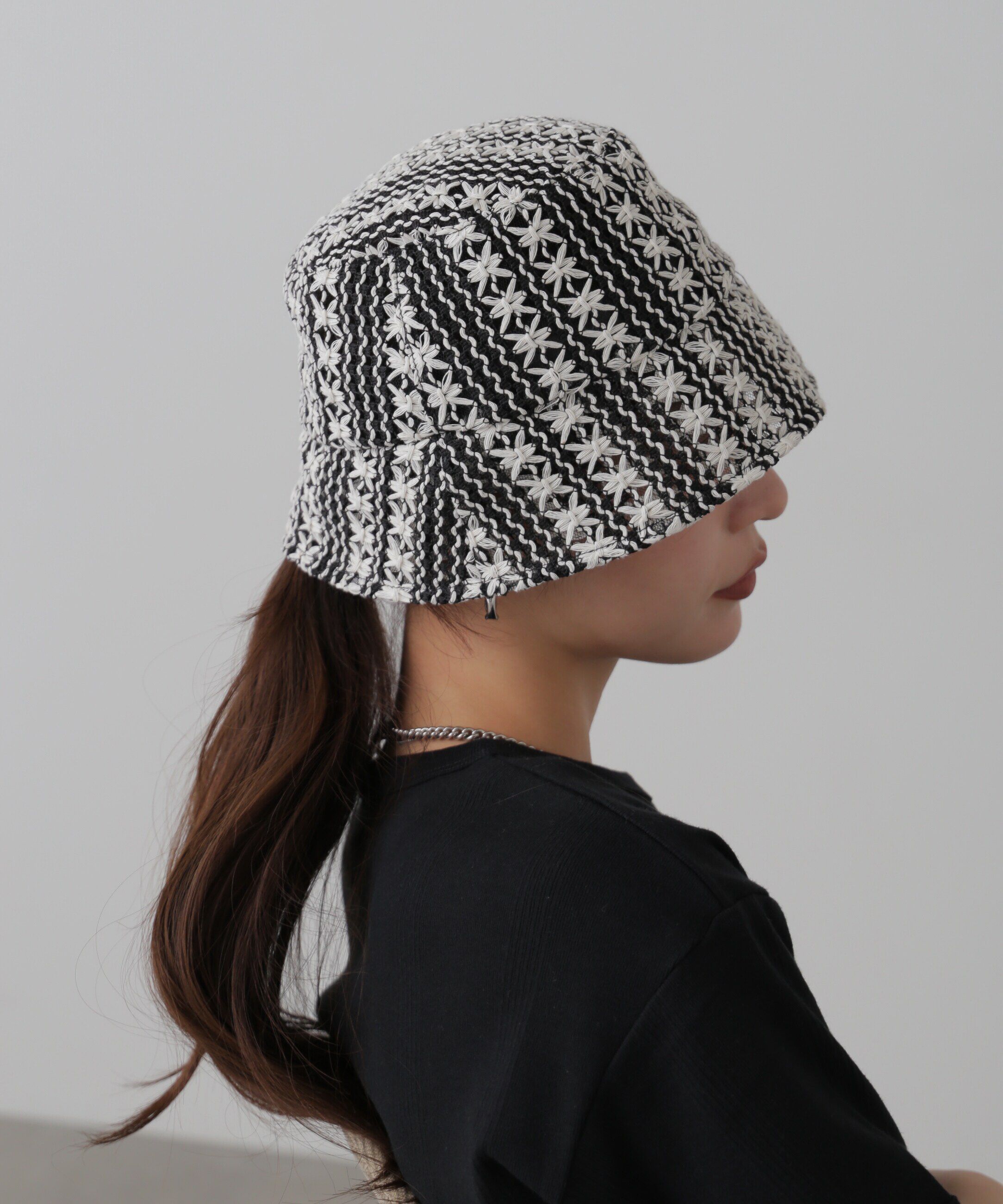  「レースダウンハット」|ソックス|ブラックミッ 1