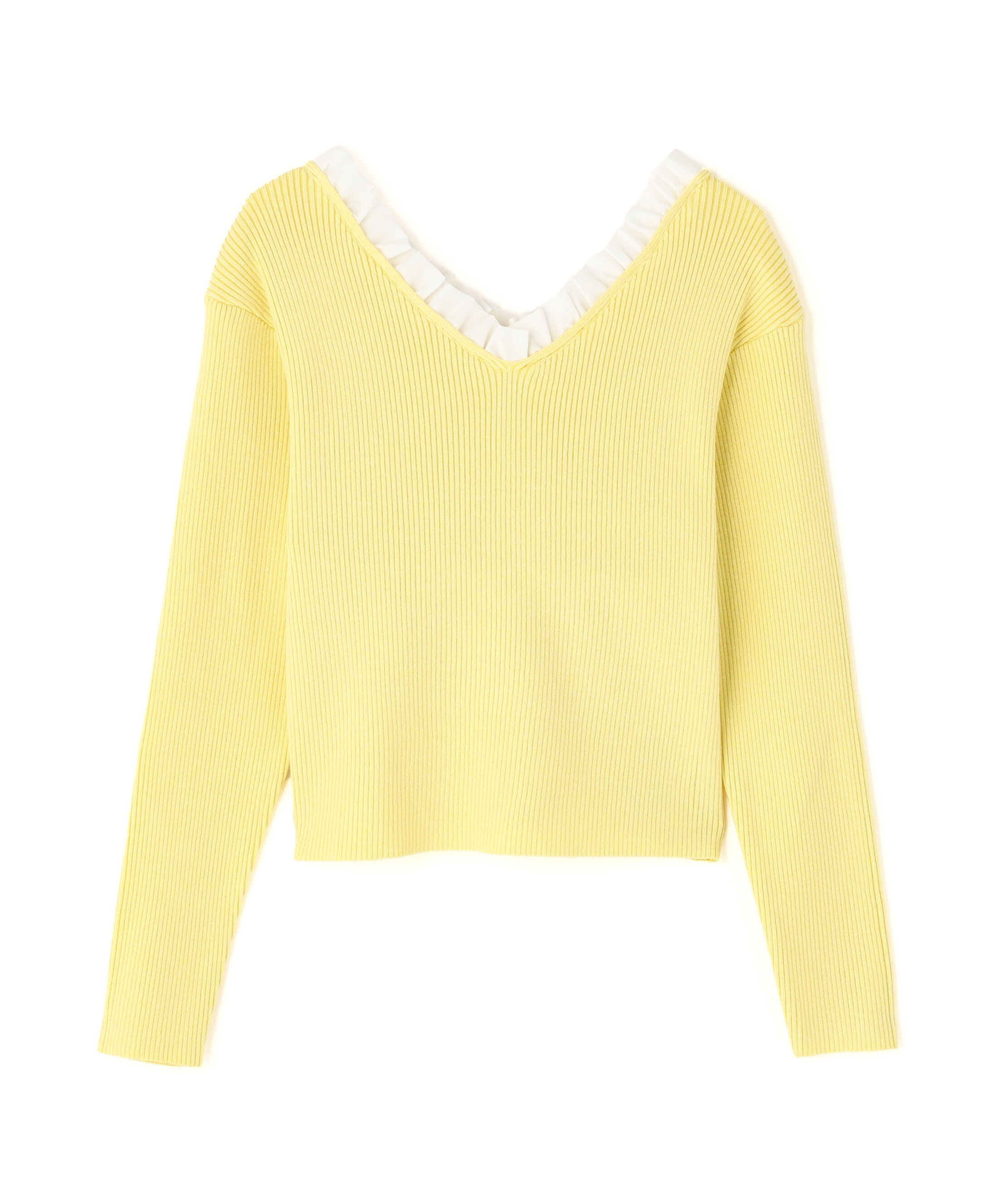  「フリルドッキングＶネックニット〈MFM〉」|ニット・セーター|