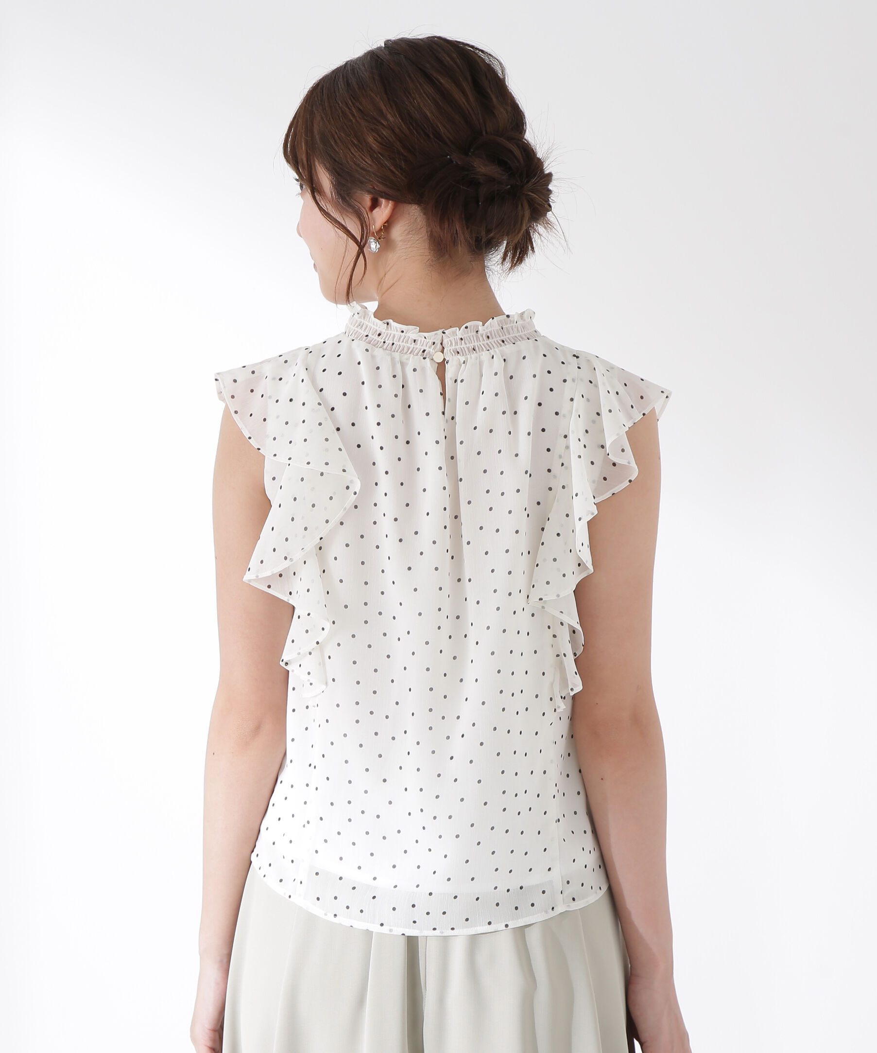 PROPORTION BODY DRESSING「ドット柄半袖ブラウス」|シャツ・ブラウス|