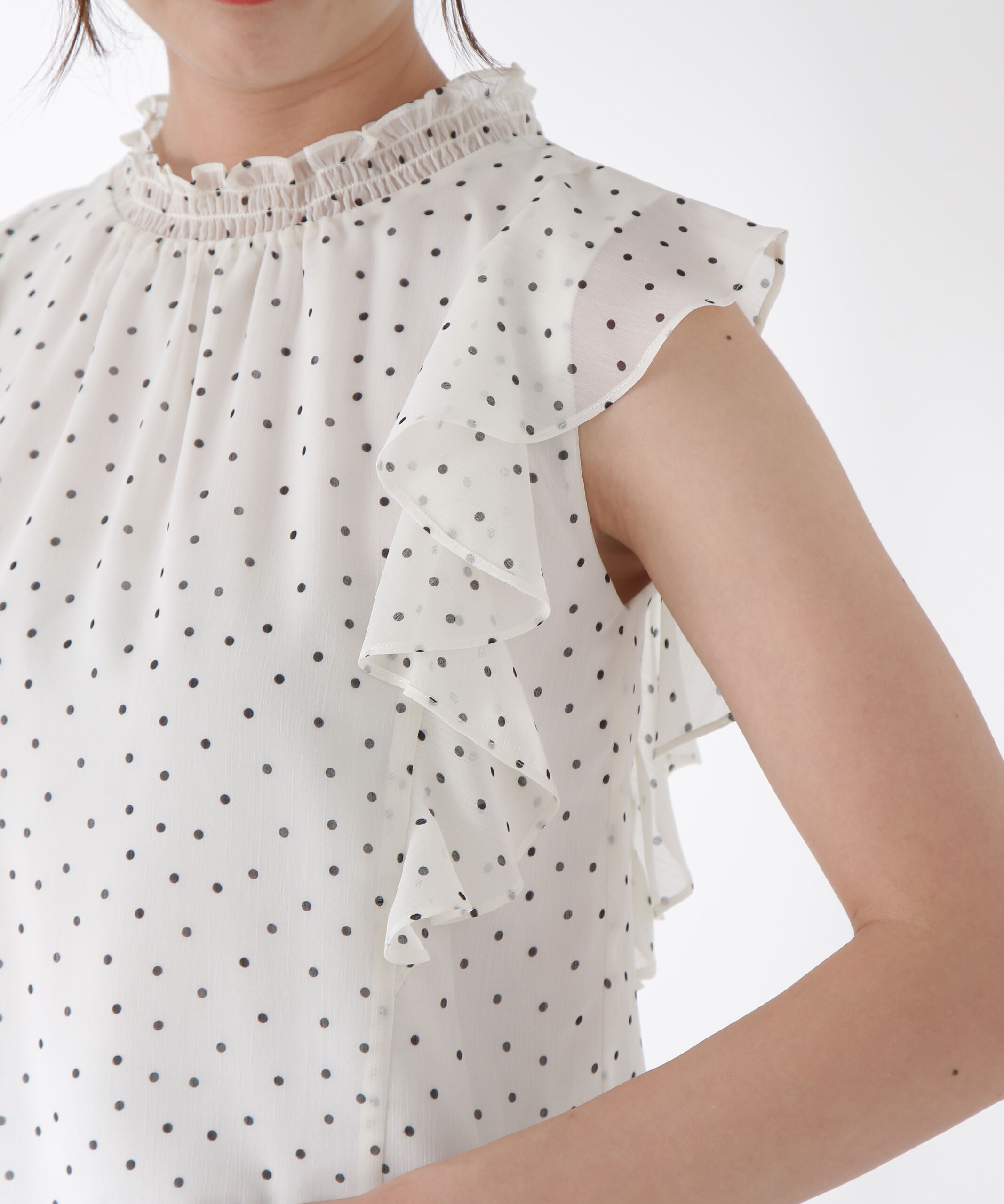 PROPORTION BODY DRESSING「ドット柄半袖ブラウス」|シャツ・ブラウス|