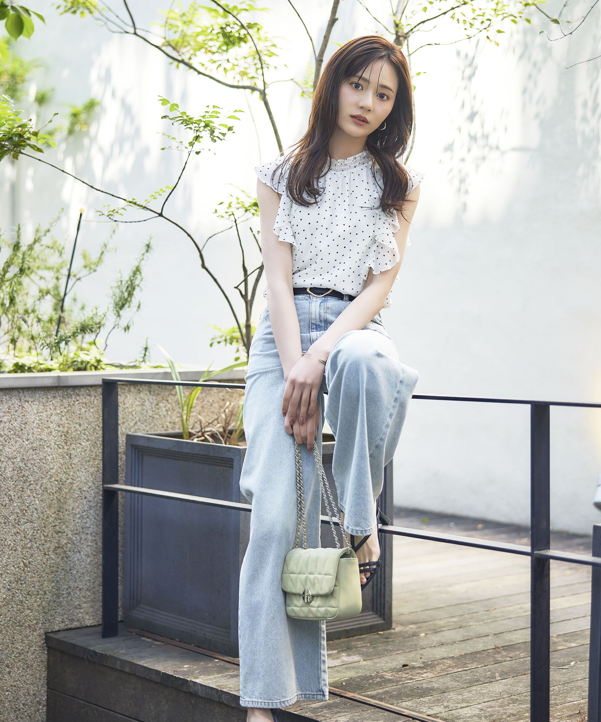 PROPORTION BODY DRESSING「ドット柄半袖ブラウス」|シャツ・ブラウス|