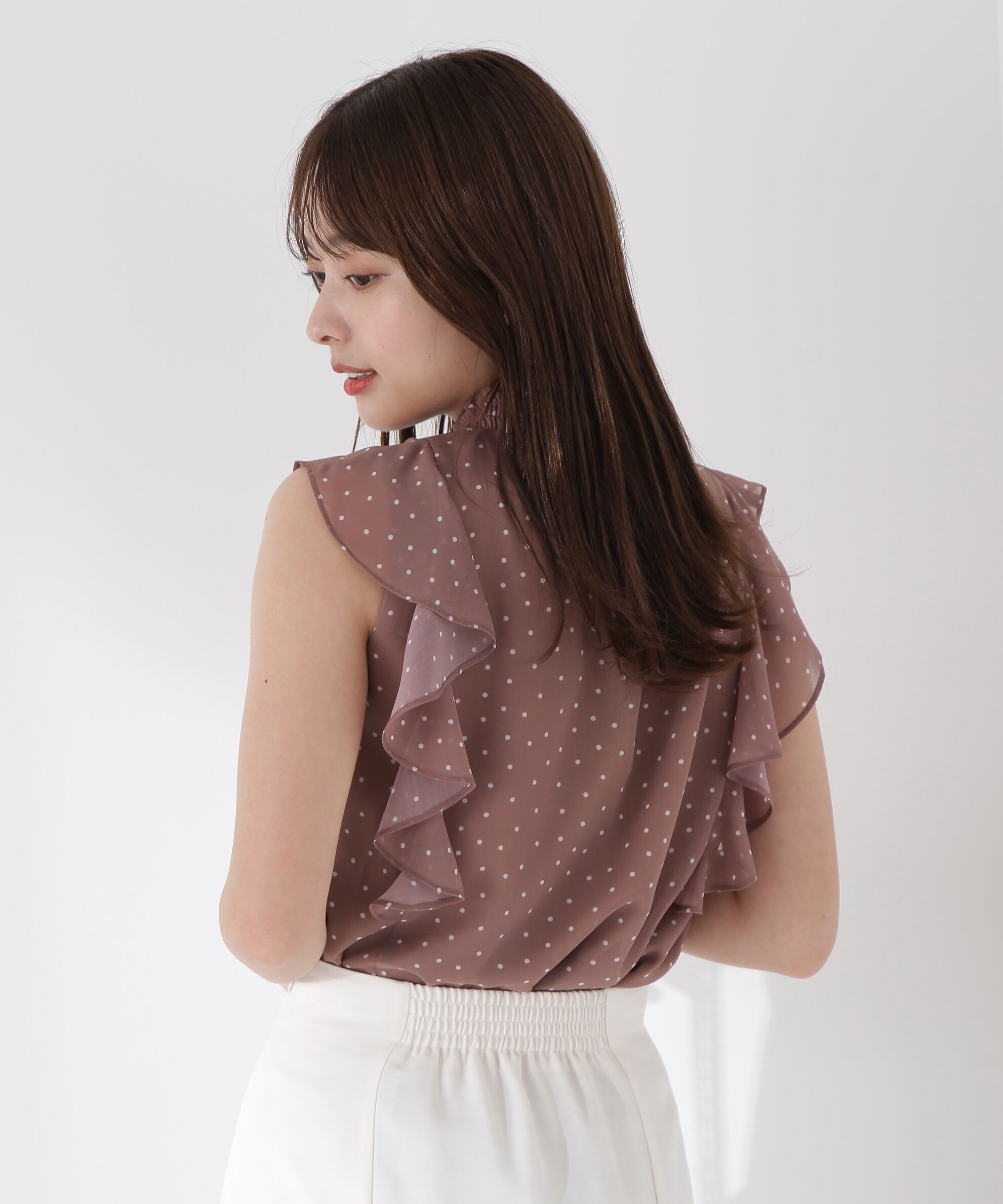 PROPORTION BODY DRESSING「ドット柄半袖ブラウス」|シャツ・ブラウス|