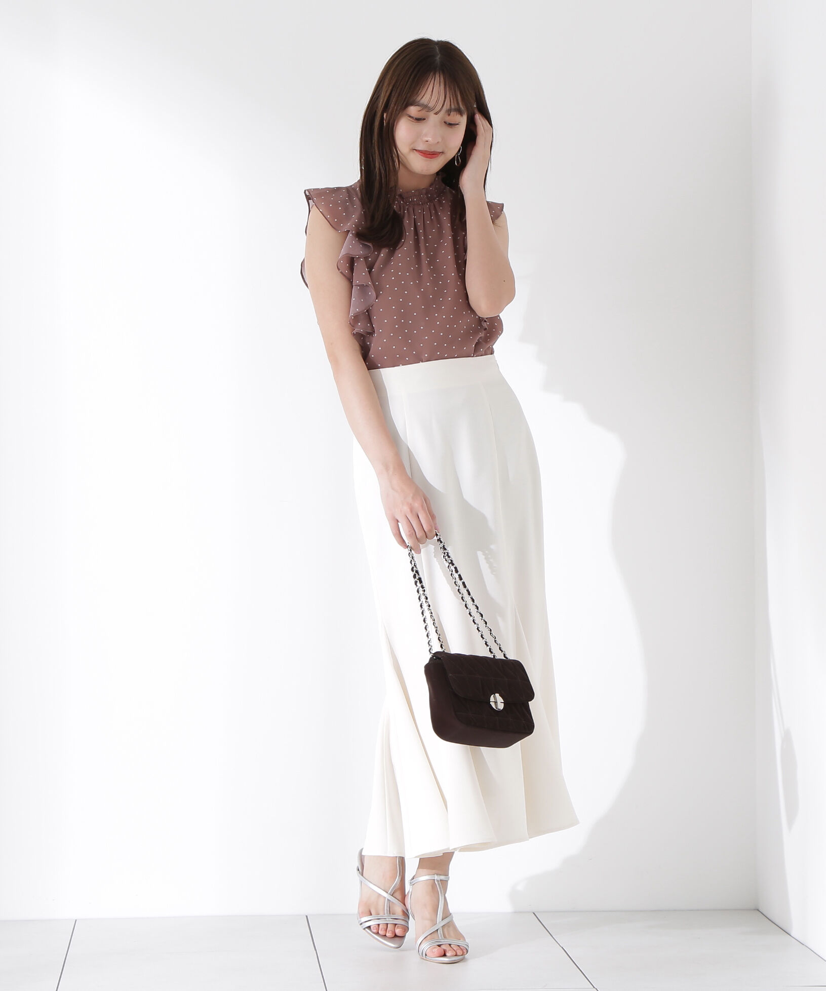 PROPORTION BODY DRESSING「ドット柄半袖ブラウス」|シャツ・ブラウス|