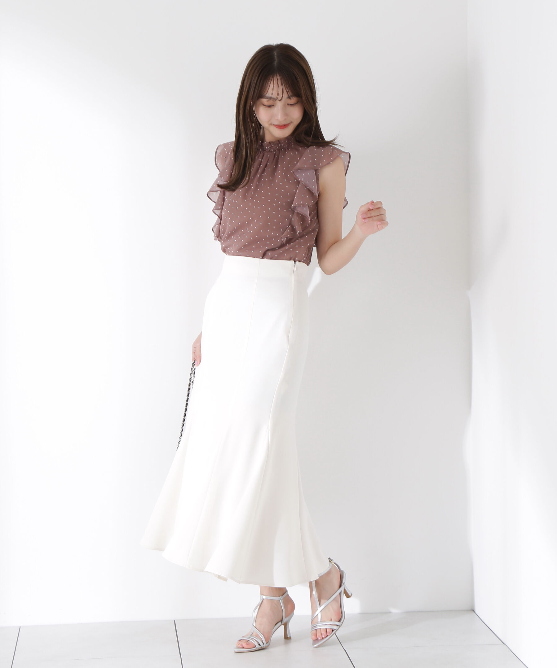 PROPORTION BODY DRESSING「ドット柄半袖ブラウス」|シャツ・ブラウス|