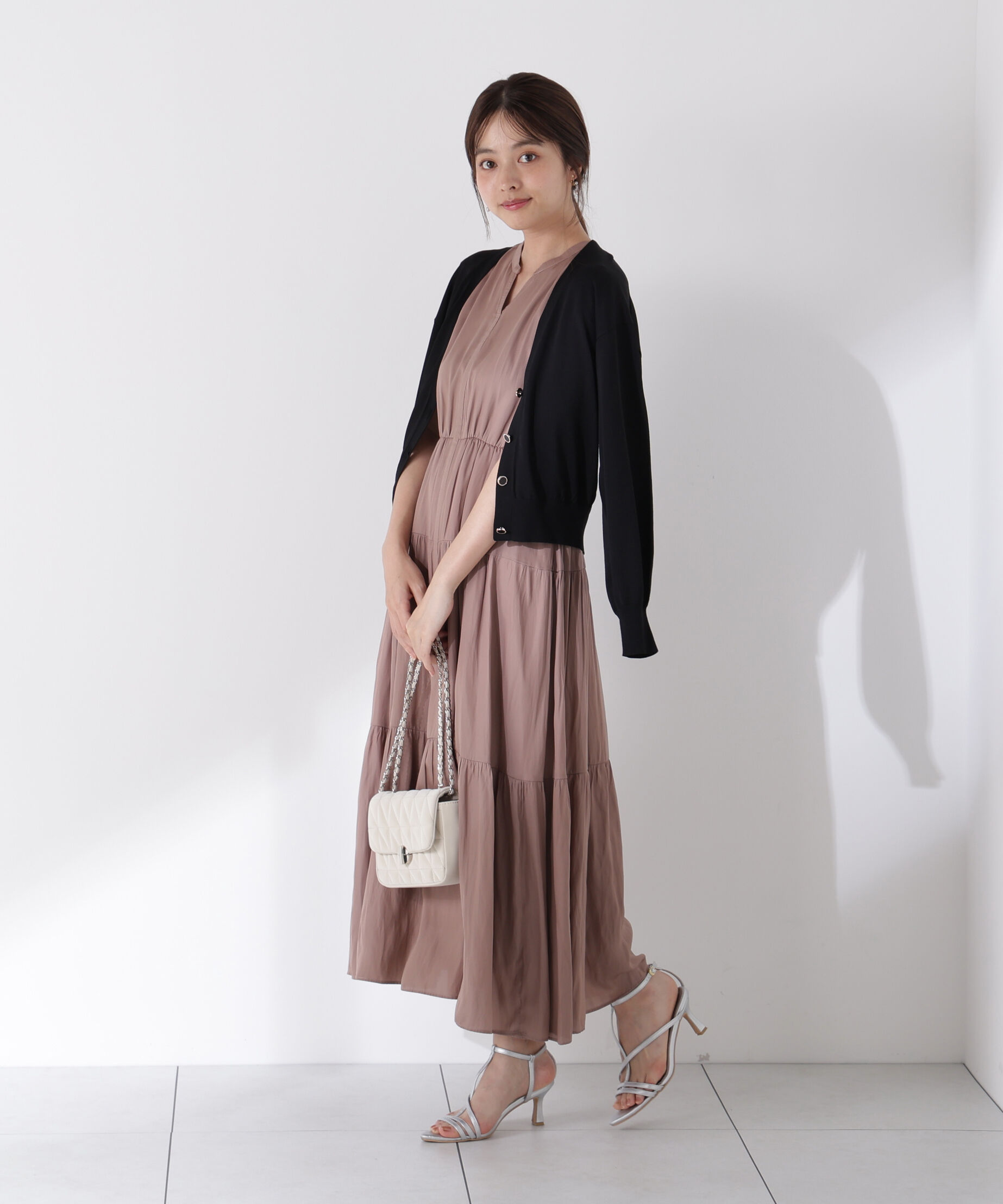 PROPORTION BODY DRESSING「リボン付きギャザーワンピース」|ワンピース|