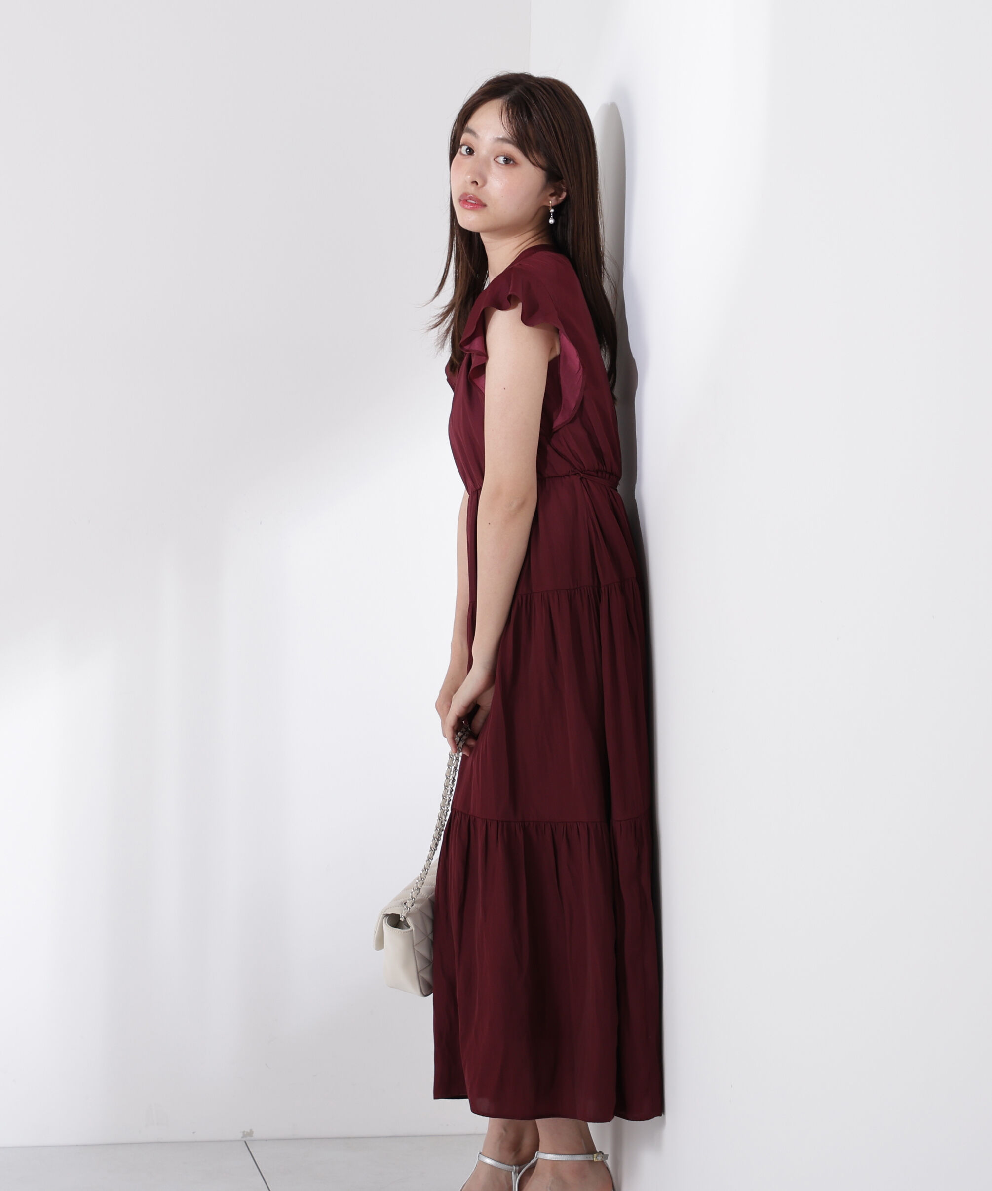 PROPORTION BODY DRESSING「リボン付きギャザーワンピース」|ワンピース|