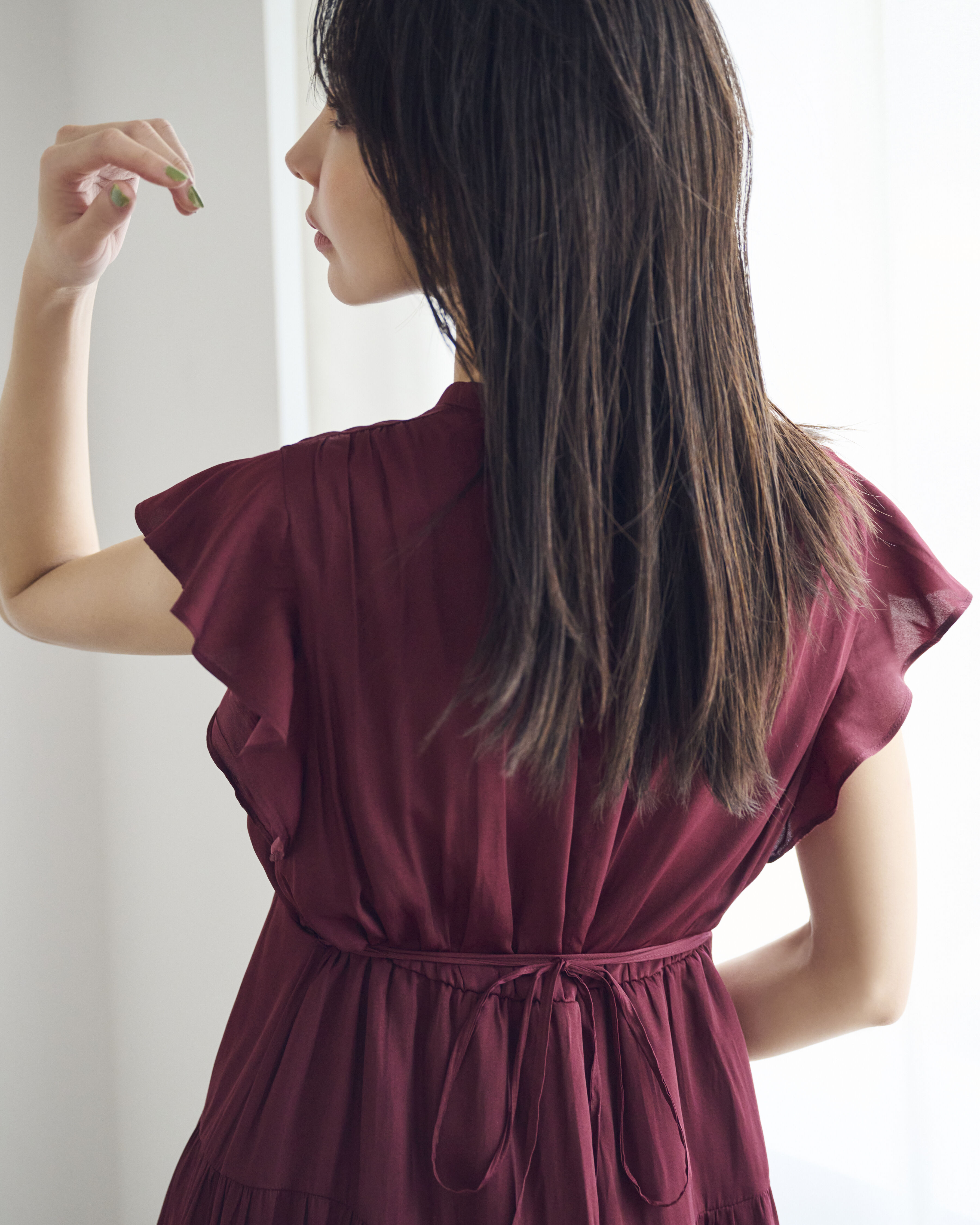 PROPORTION BODY DRESSING「リボン付きギャザーワンピース」|ワンピース|